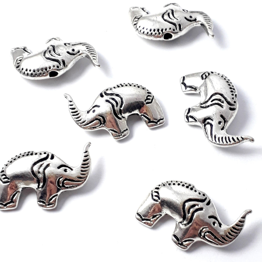 Elephant Antique Silver 24x16mm - 4pcs