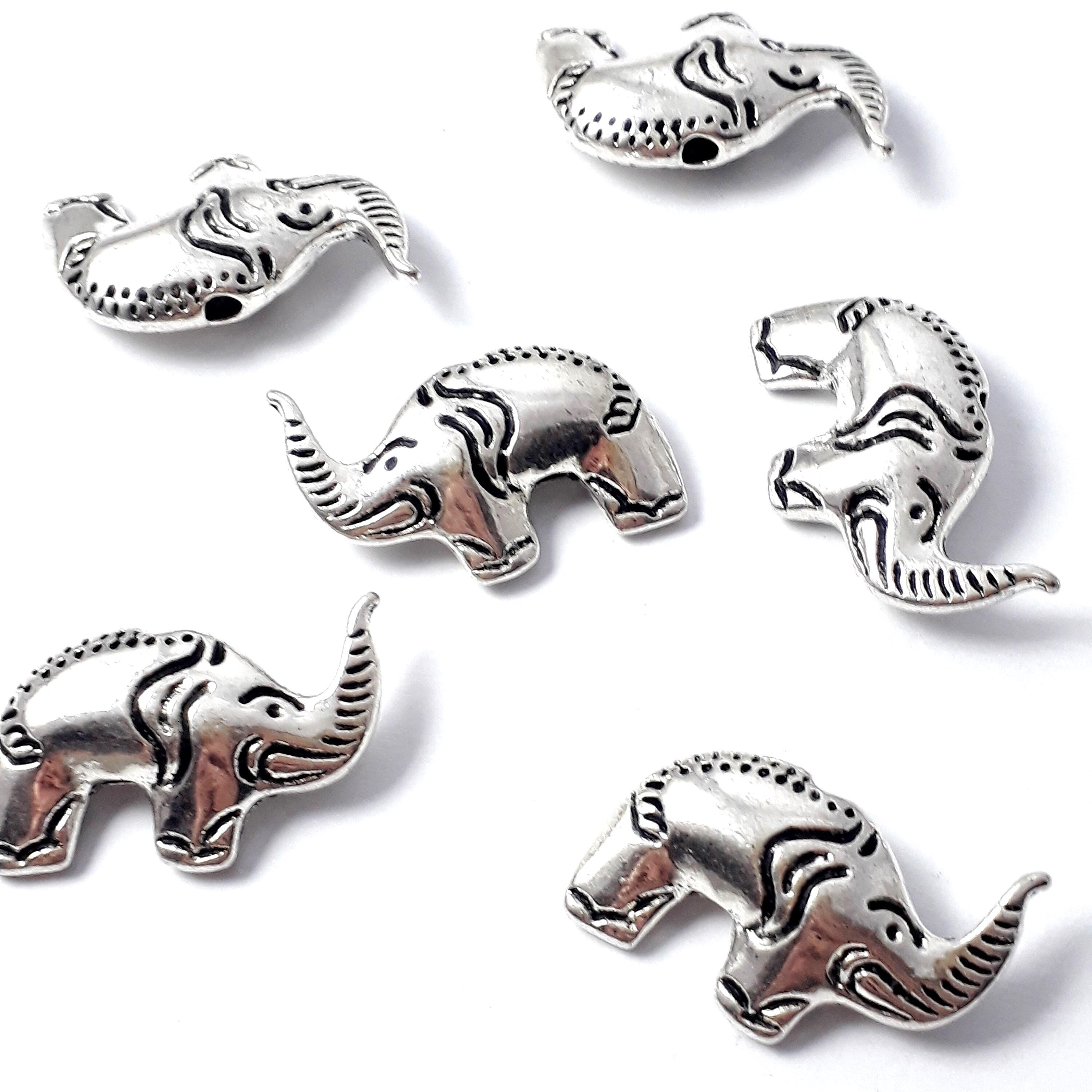 Elephant Antique Silver 24x16mm - 4pcs