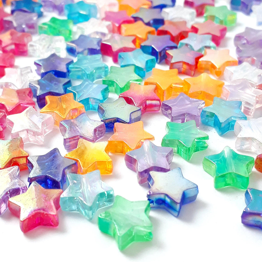 Acrylic AB Star Mixed Colour 11x10mm - 100pcs