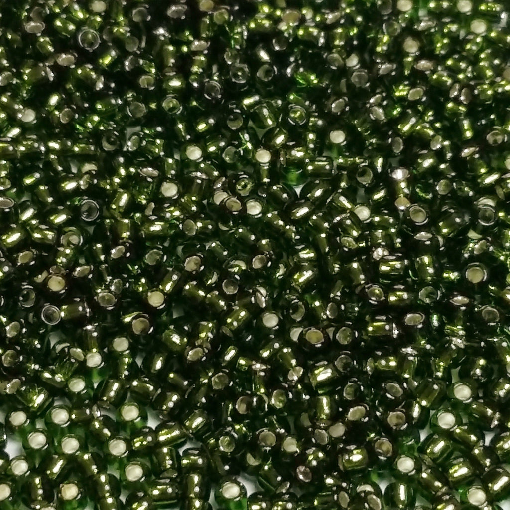 Silver-Lined Olivine TOHO Seed Glass 11/0 - 10g