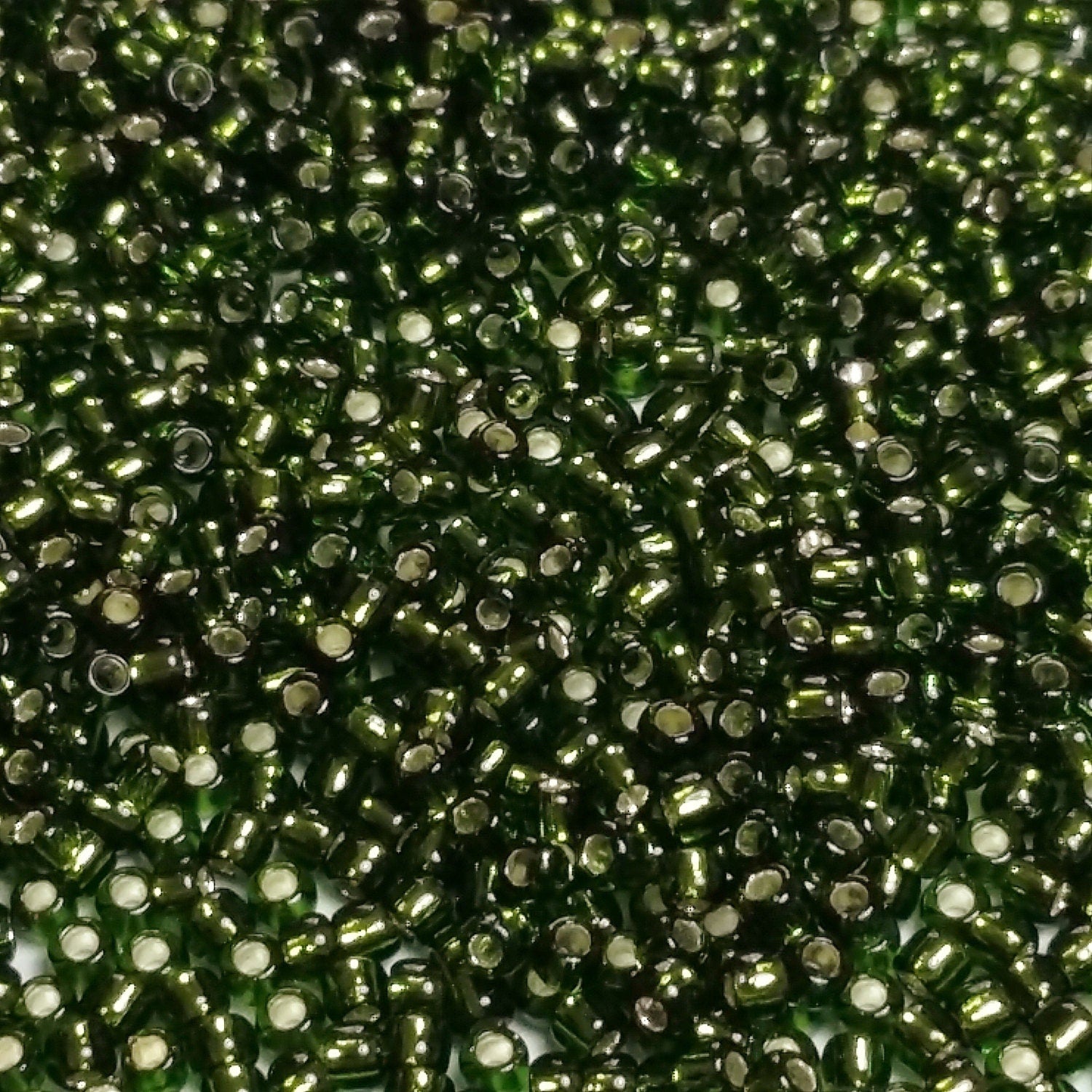 Silver-Lined Olivine TOHO Seed Glass 11/0 - 10g