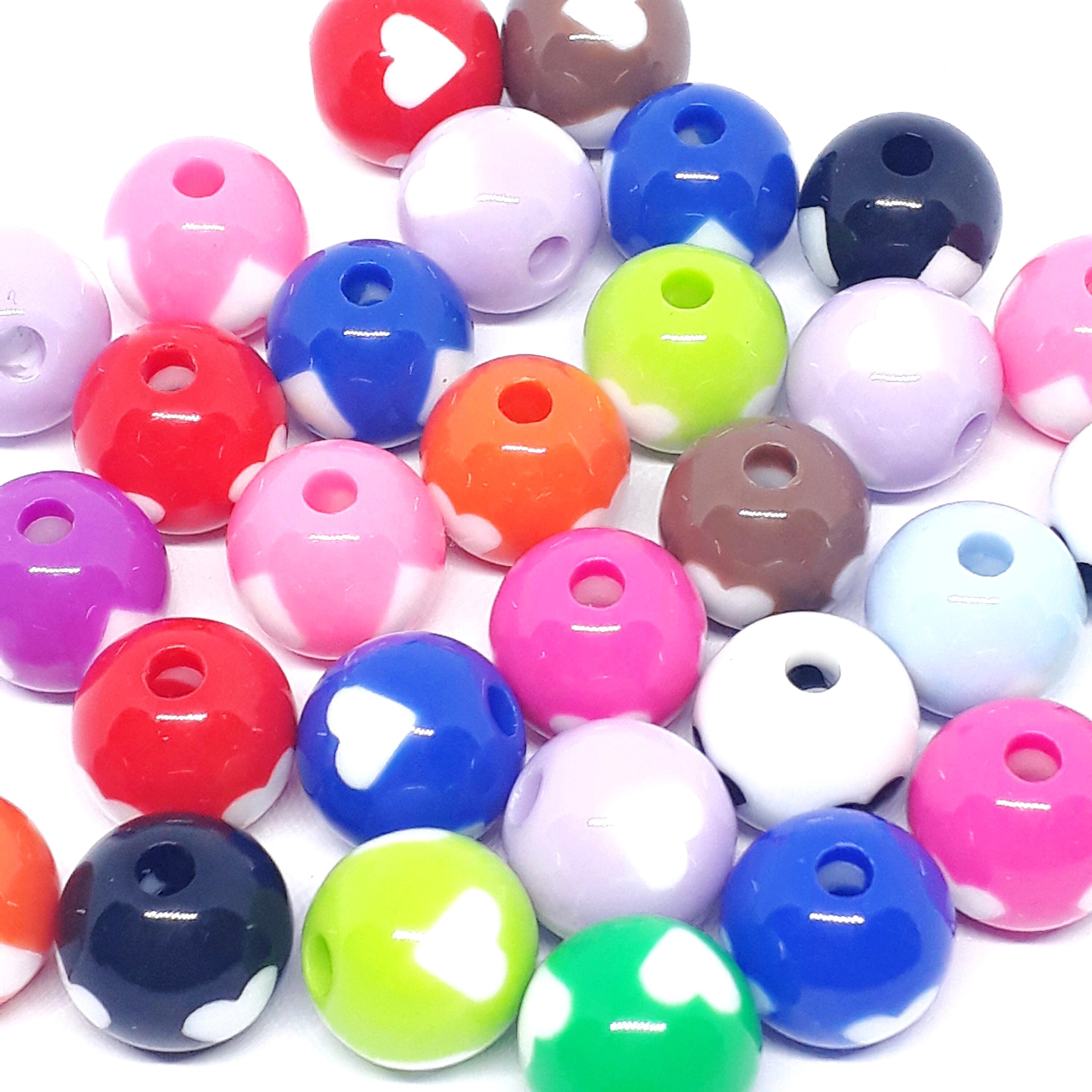 Acrylic Round Heart 12mm - 10pcs