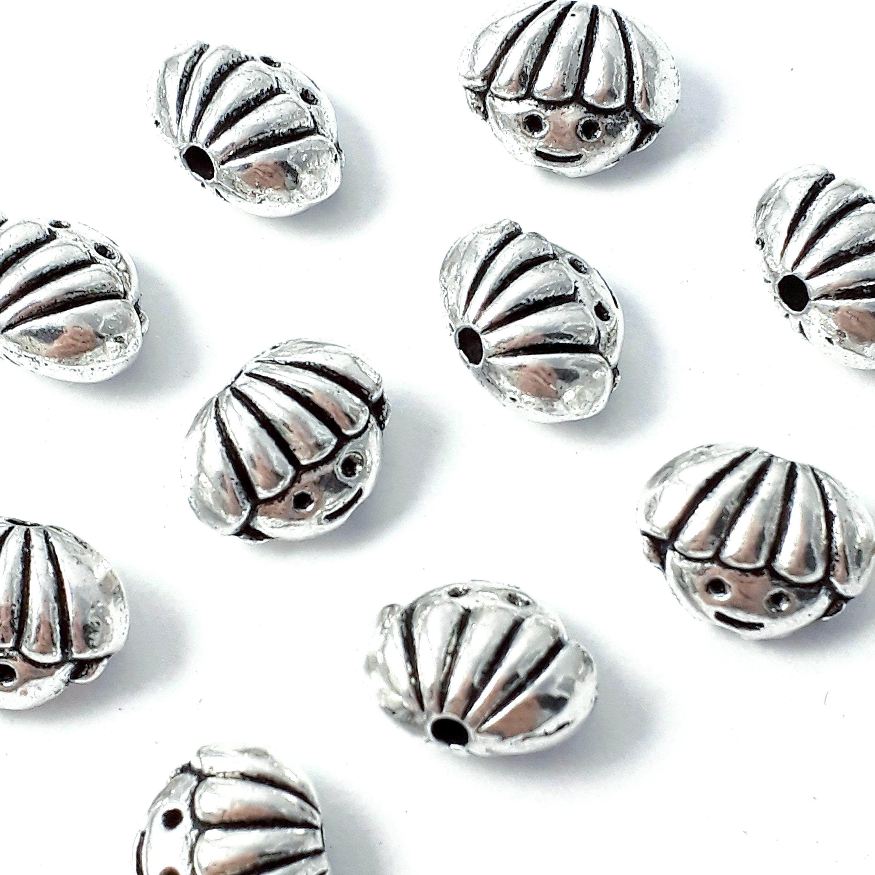Boy Child Head Antique Silver 12x9mm - 6pcs