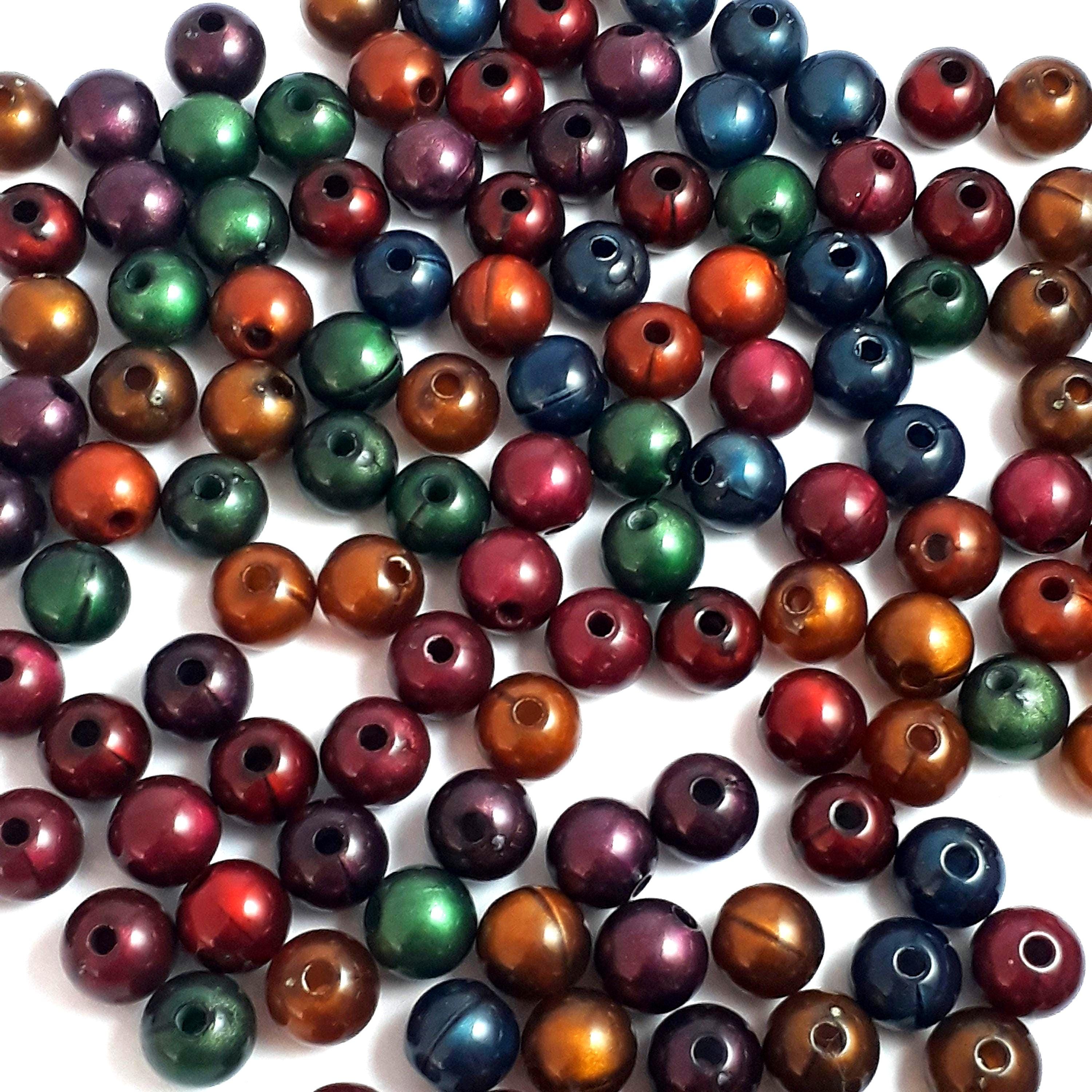 Dark Mixed Colour Acrylic 8mm - 50pcs
