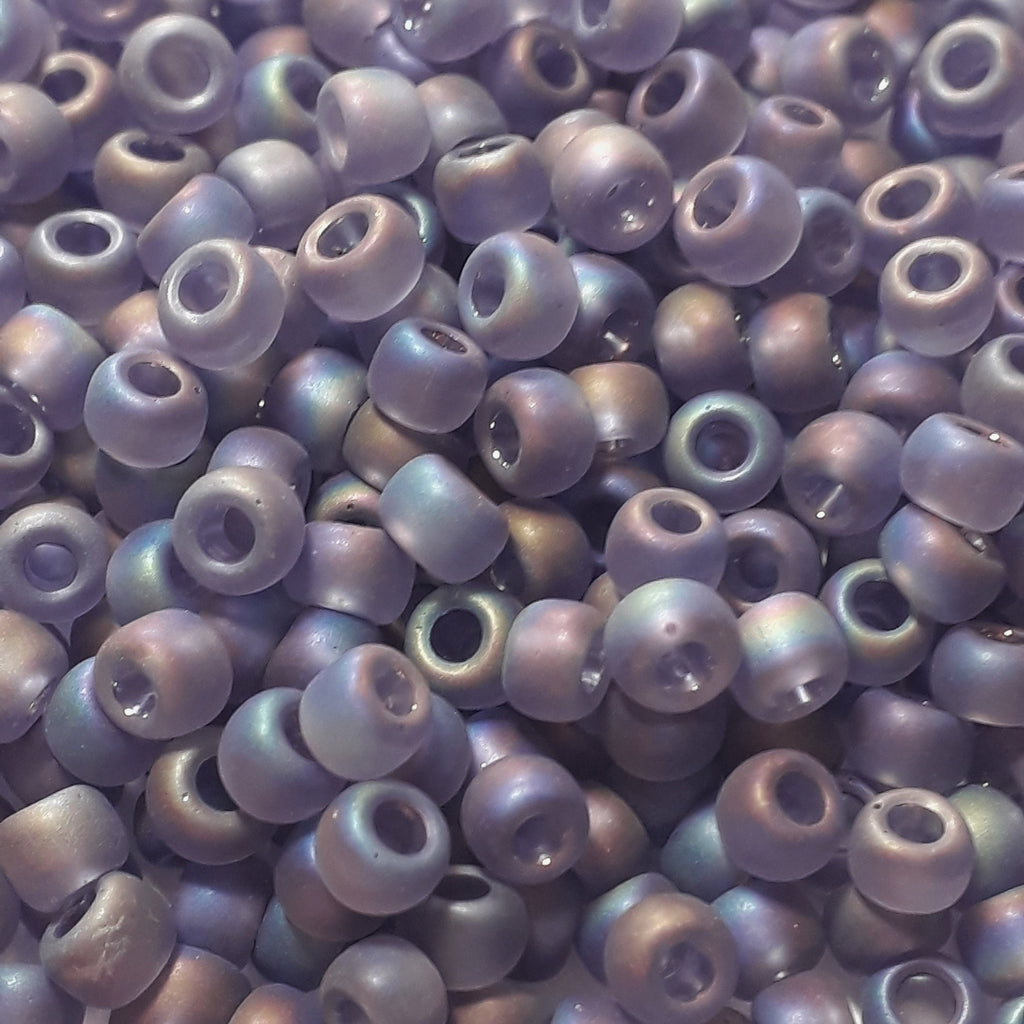 Rainbow-Frosted Lt Tanzanite TOHO Seed Glass 6/0 - 10g