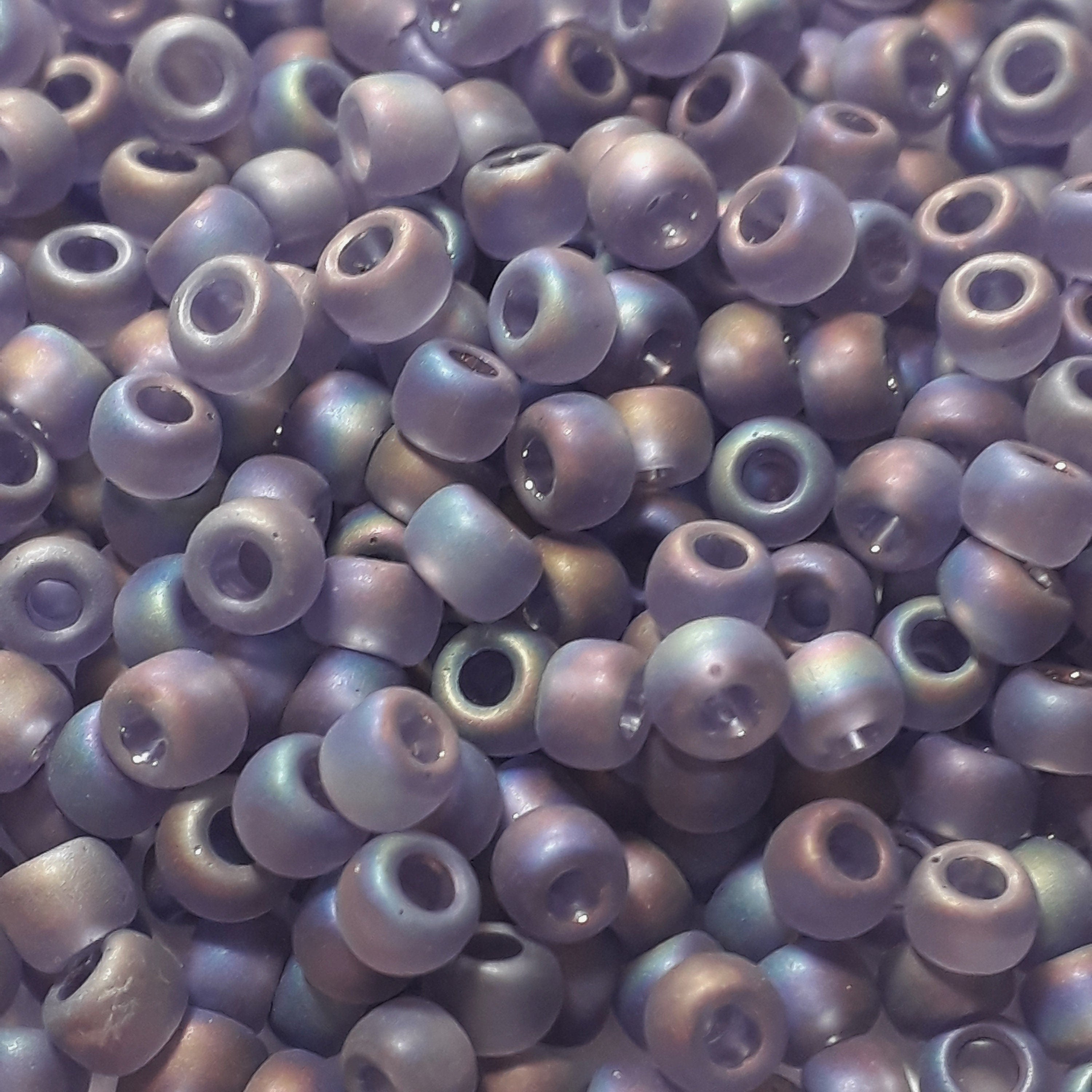 Rainbow-Frosted Lt Tanzanite TOHO Seed Glass 6/0 - 10g