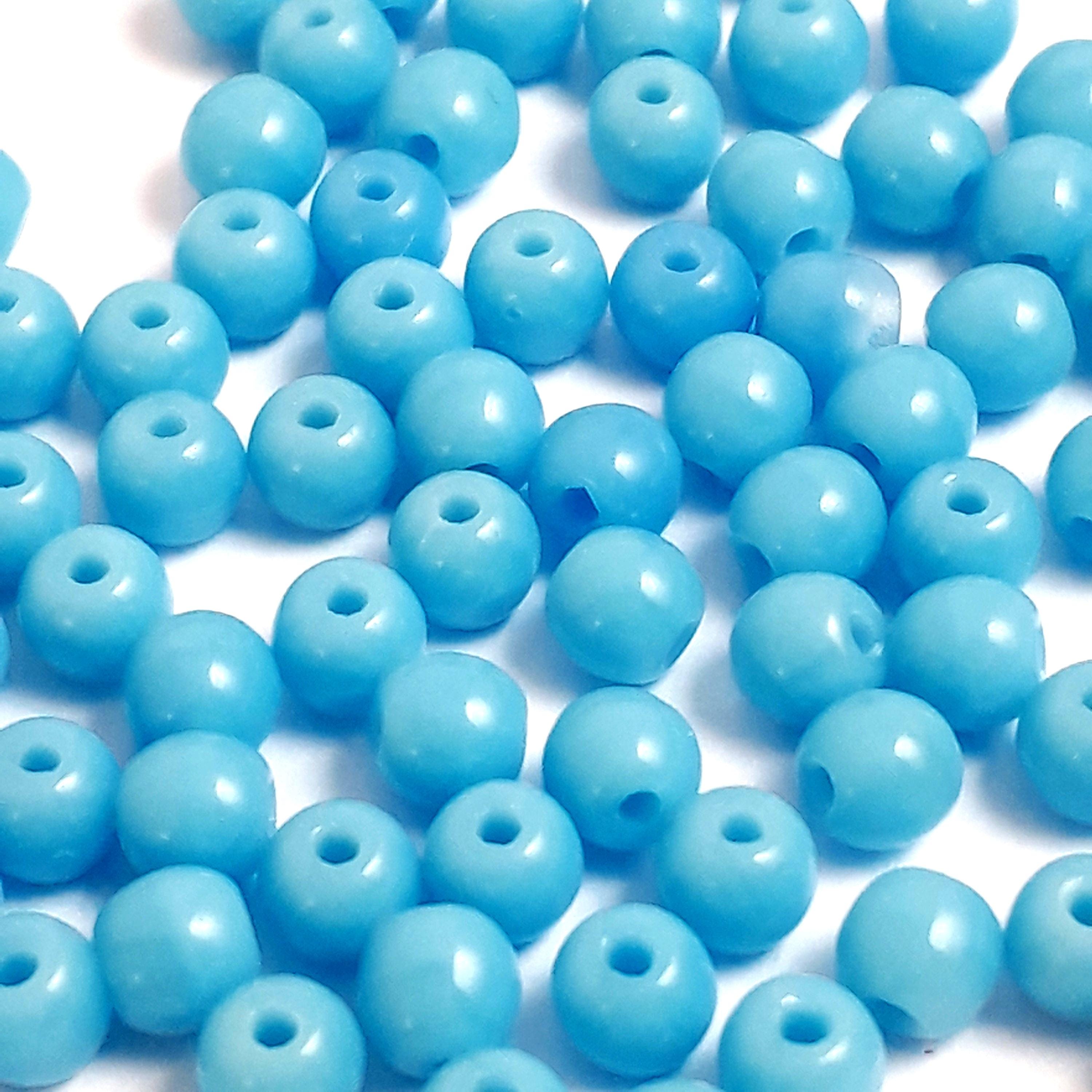Opaque Light Blue Czech Glass Round 3mm - 120pcs