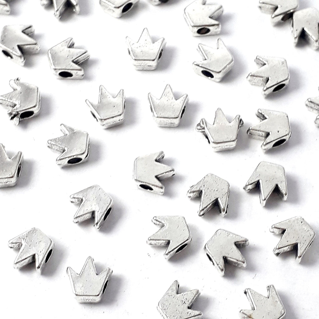 Little Crown Antique Silver 5x5mm - 25pcs