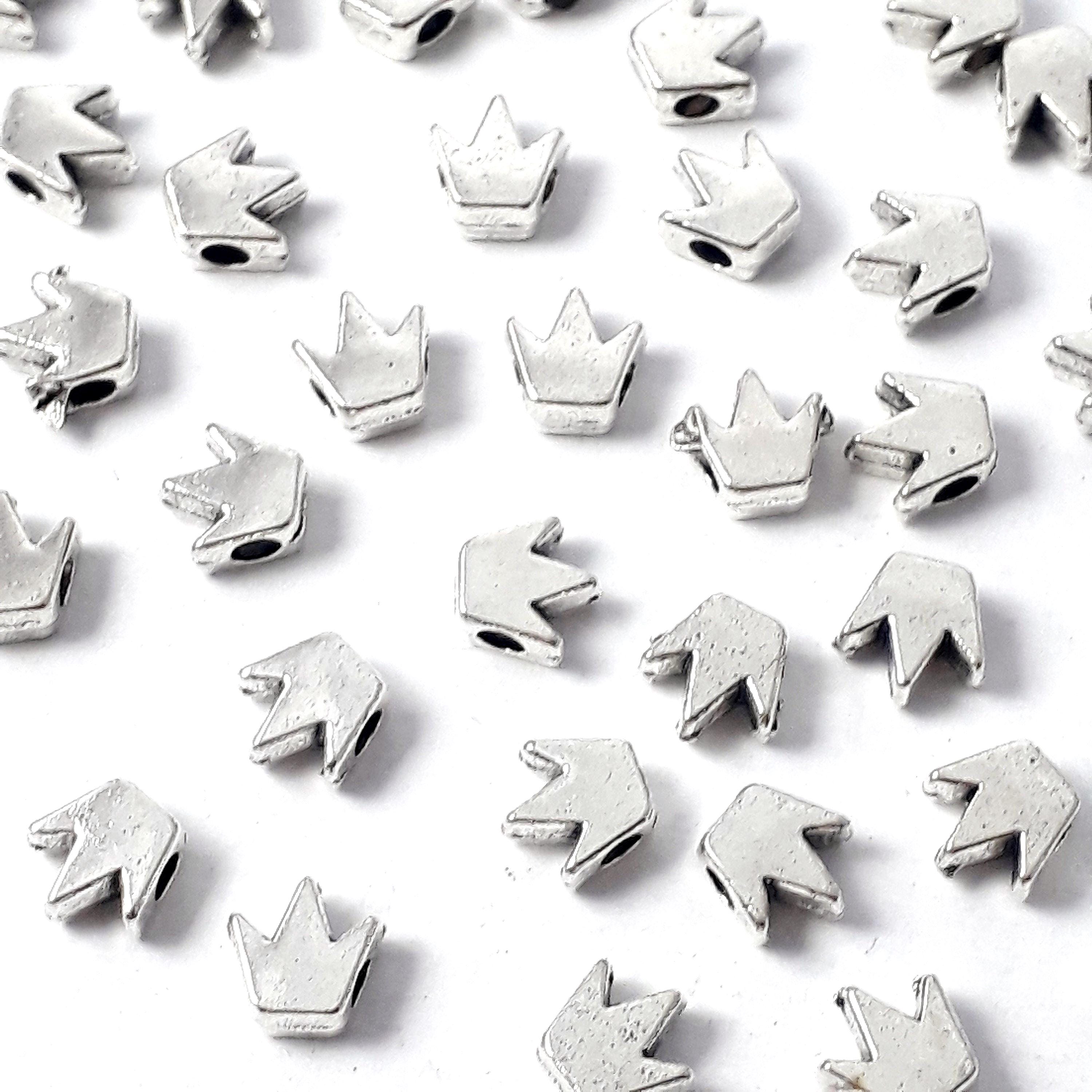 Little Crown Antique Silver 5x5mm - 25pcs