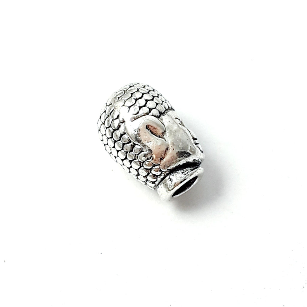 Buddha Head Antique Silver 13x9mm - 4pcs