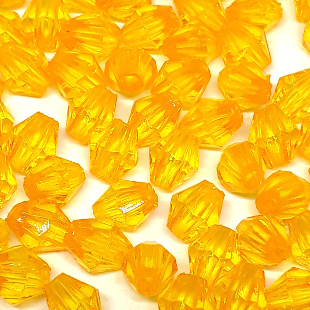 Light Orange Acrylic Faceted Bicone 6x5mm - 30g