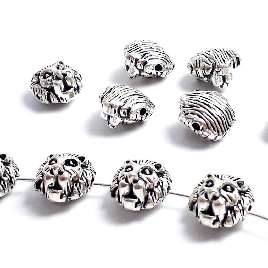 Chunky Lion Antique Silver 12mm - 2pcs