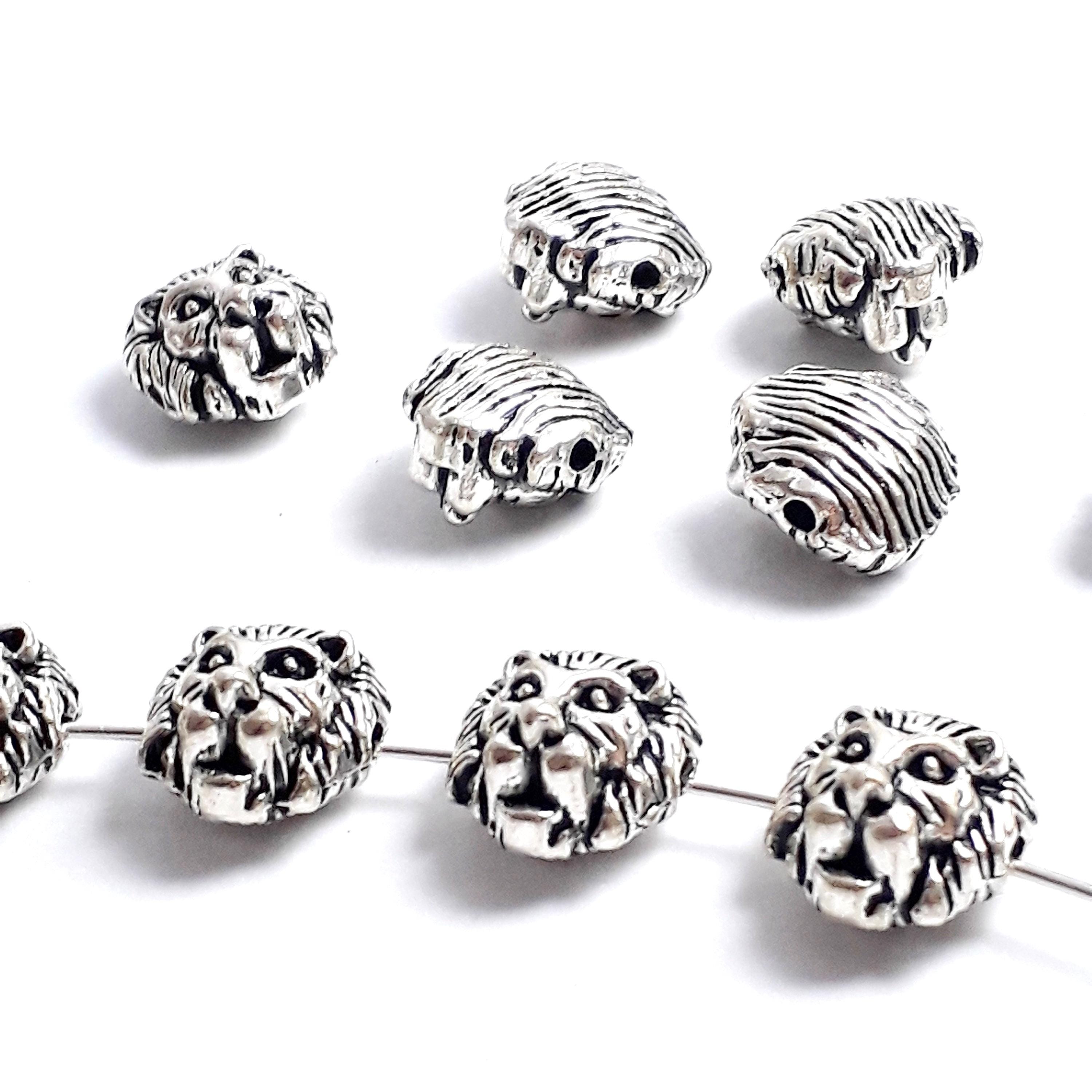 Chunky Lion Antique Silver 12mm - 2pcs