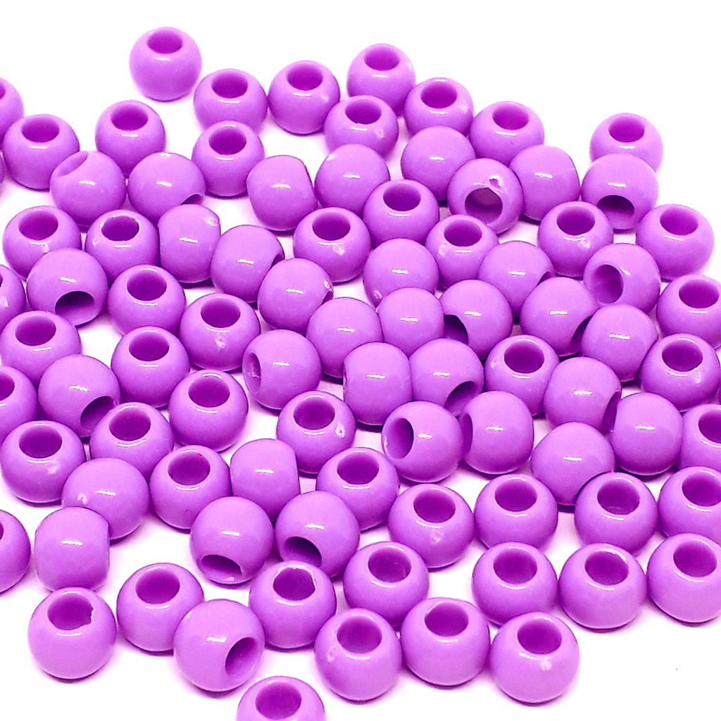 Acrylic Purple Pony 6x5mm - 200pcs