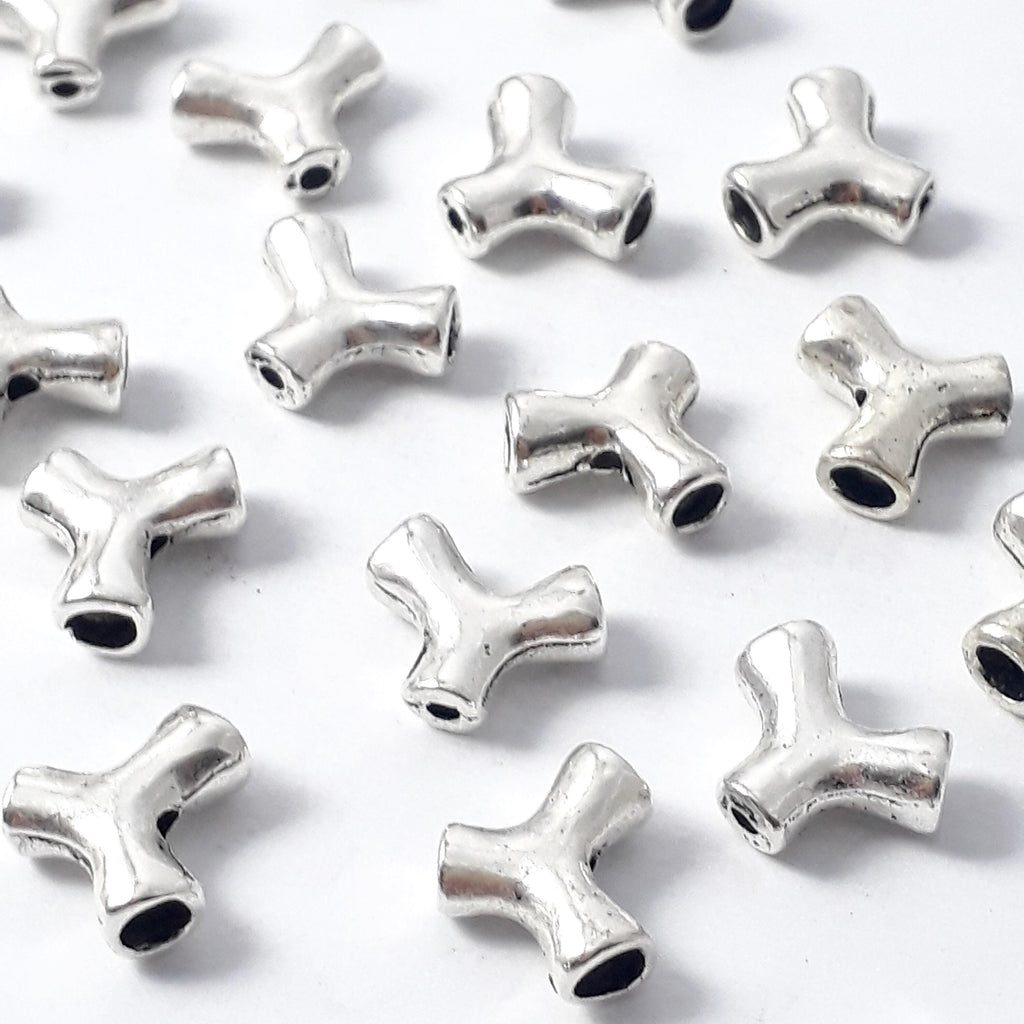 Tri Antique Silver 11x9mm - 10pcs