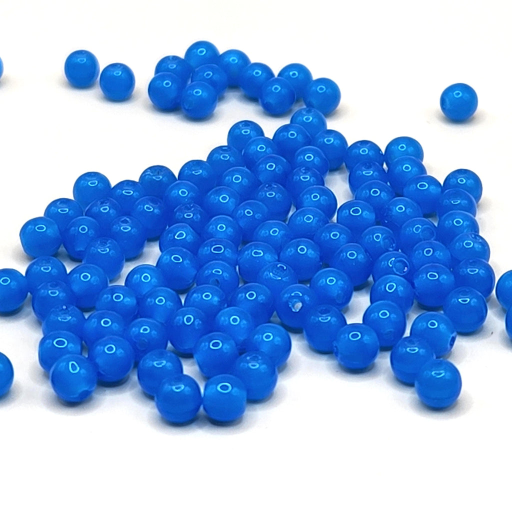 Dark Aquamarine Blue Czech Glass 4mm - 60pcs