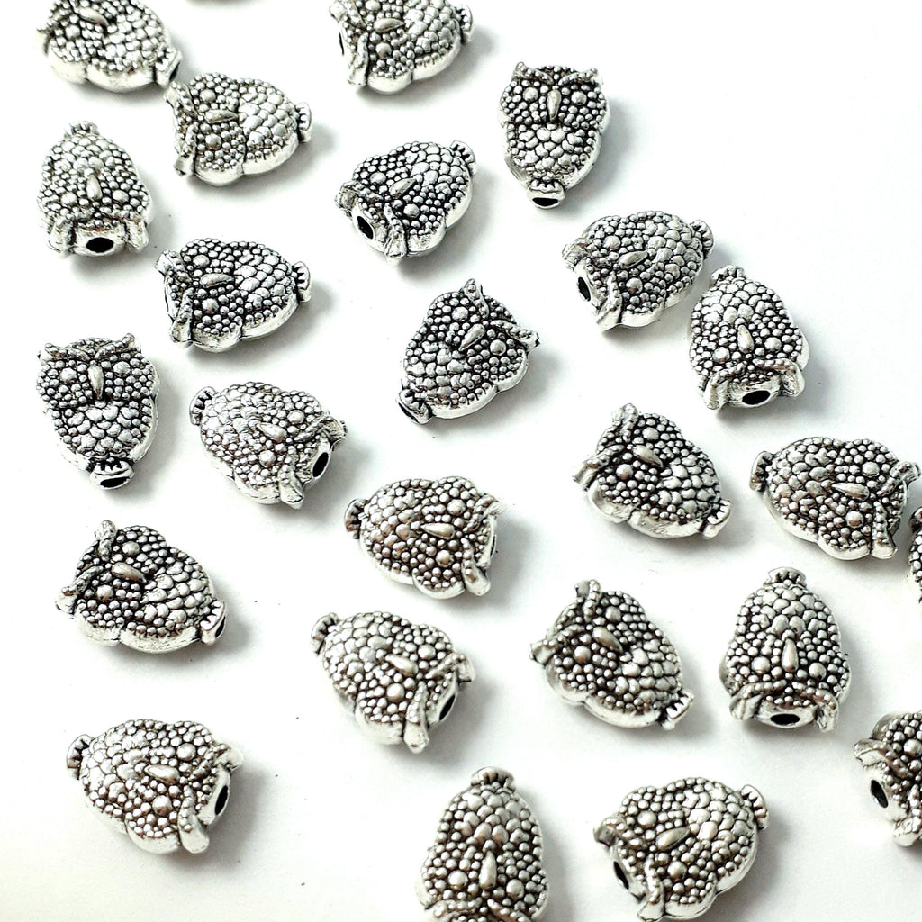 Owl Antique Silver 10x8mm - 10pcs
