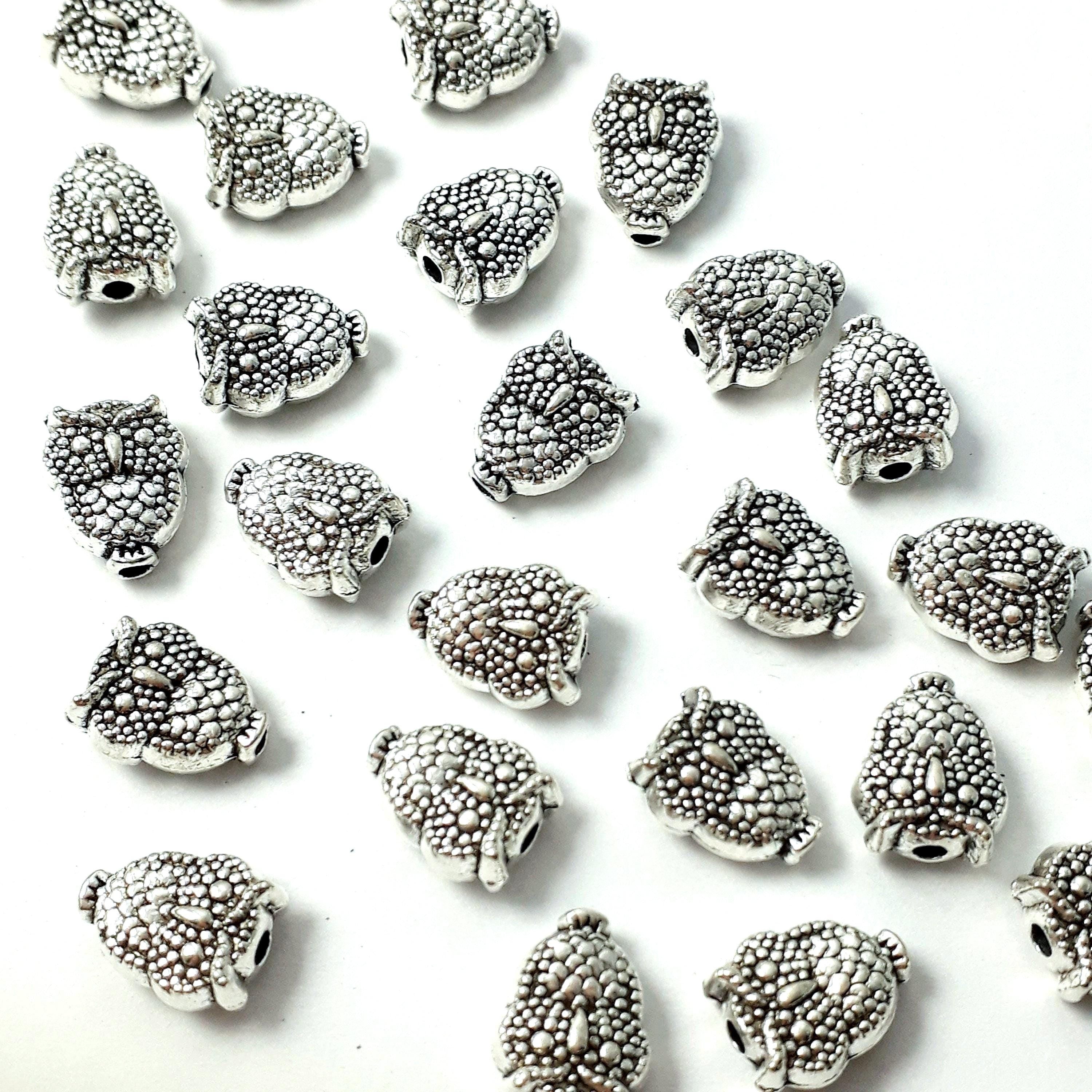 Owl Antique Silver 10x8mm - 10pcs
