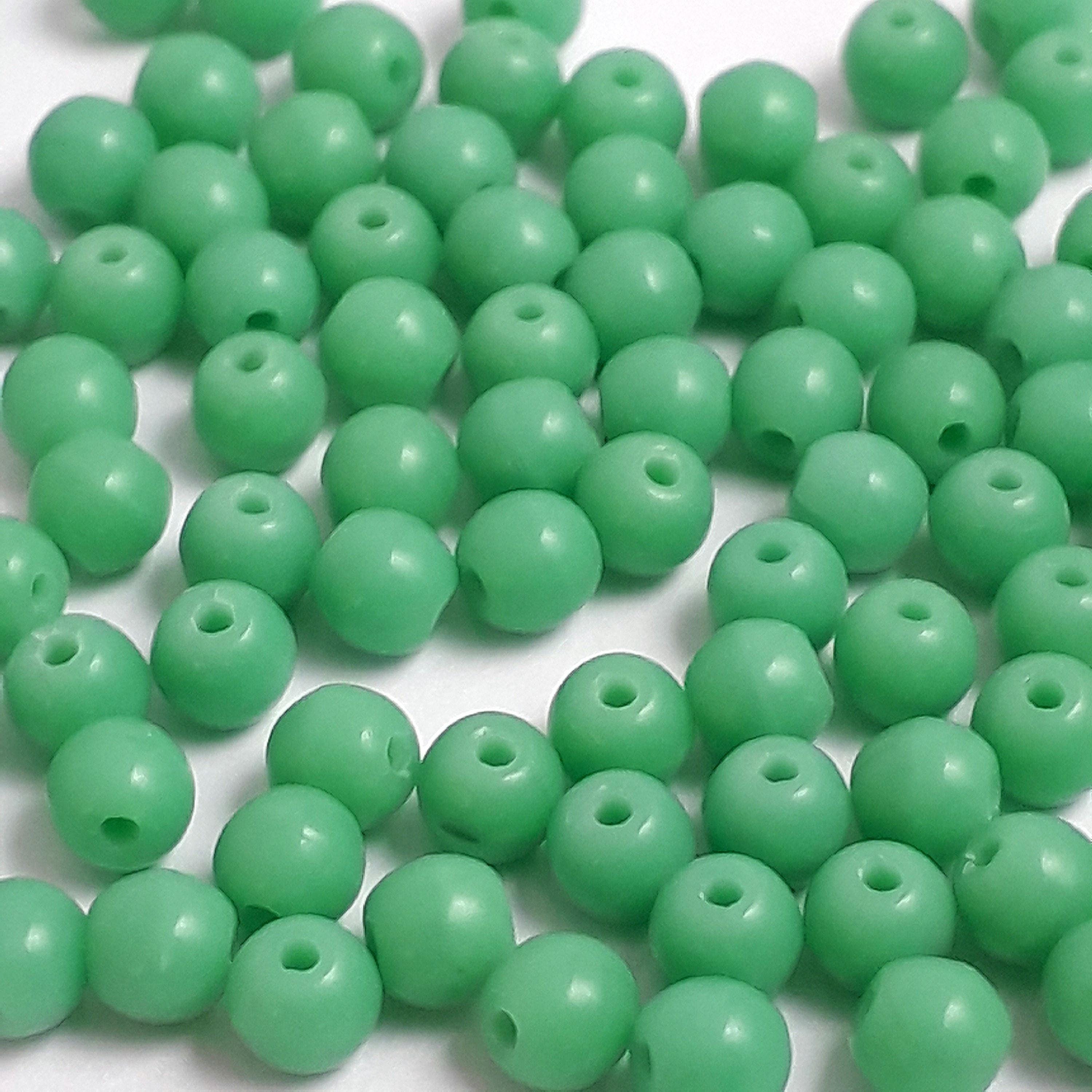 Opaque Mint Green Czech Glass Round 3mm - 120pcs