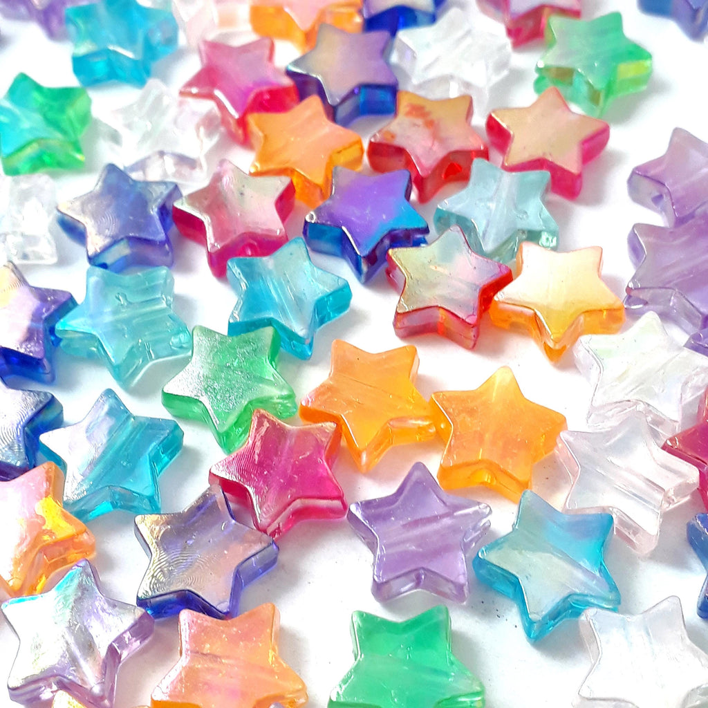 Acrylic AB Star Mixed Colour 11x10mm - 100pcs