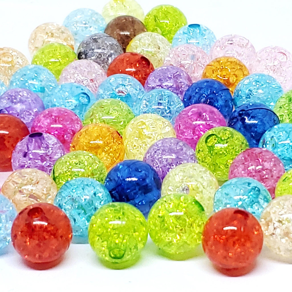 Acrylic Crackle Round 12mm - 20pcs