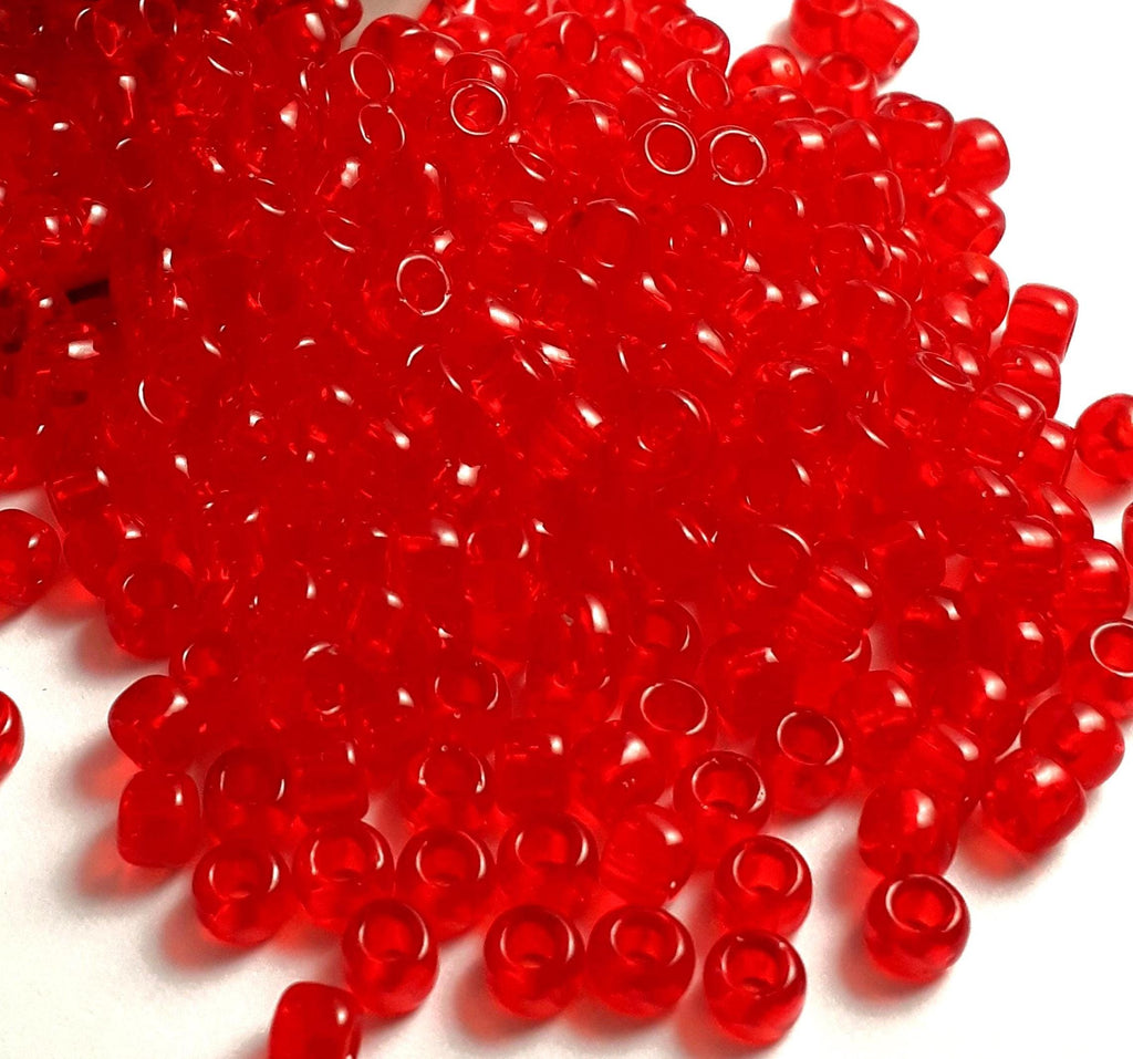 Transparent Siam Ruby Red TOHO Seed Glass 6/0 - 10g