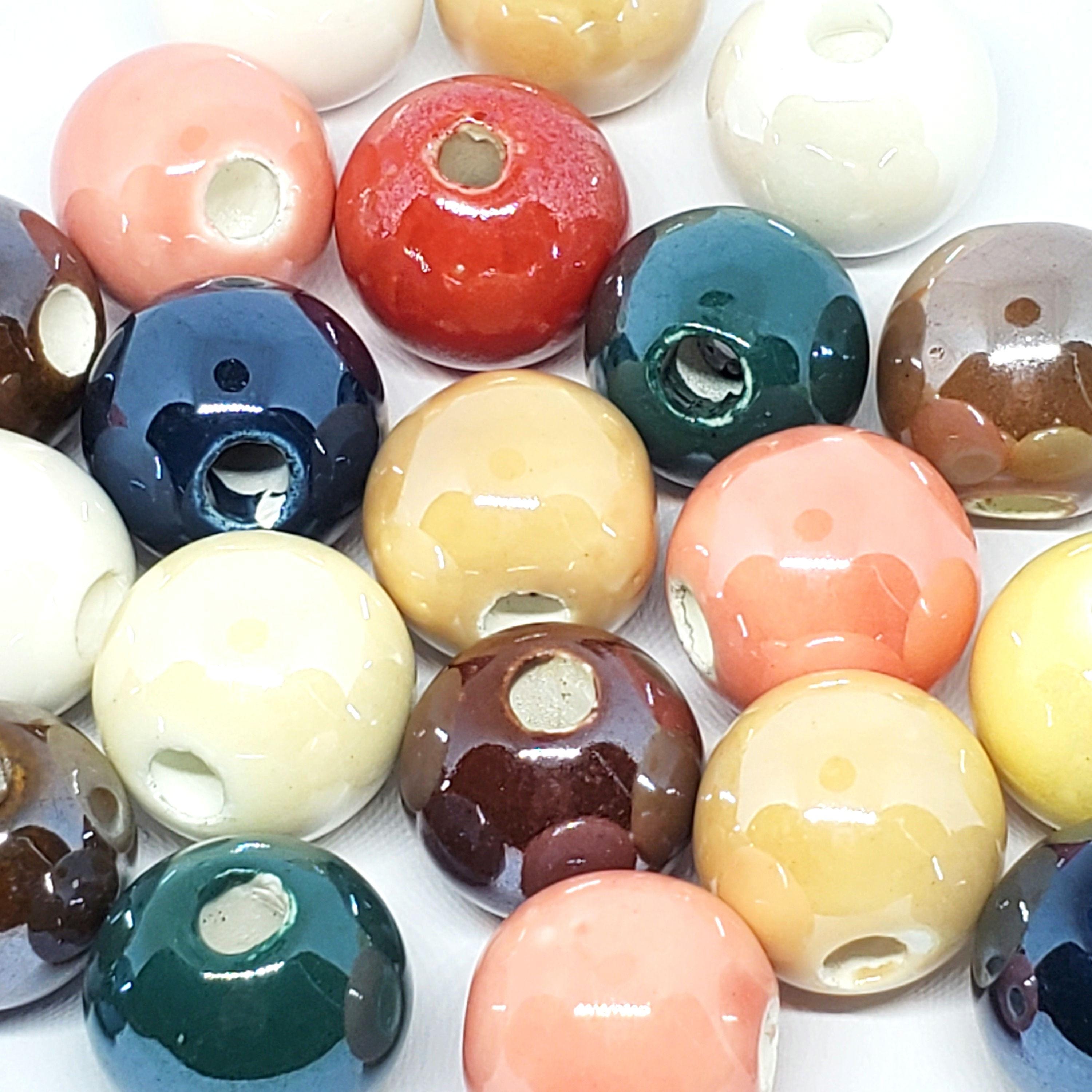 Mixed Colour Polished Ceramic 16-19mm - 5pcs