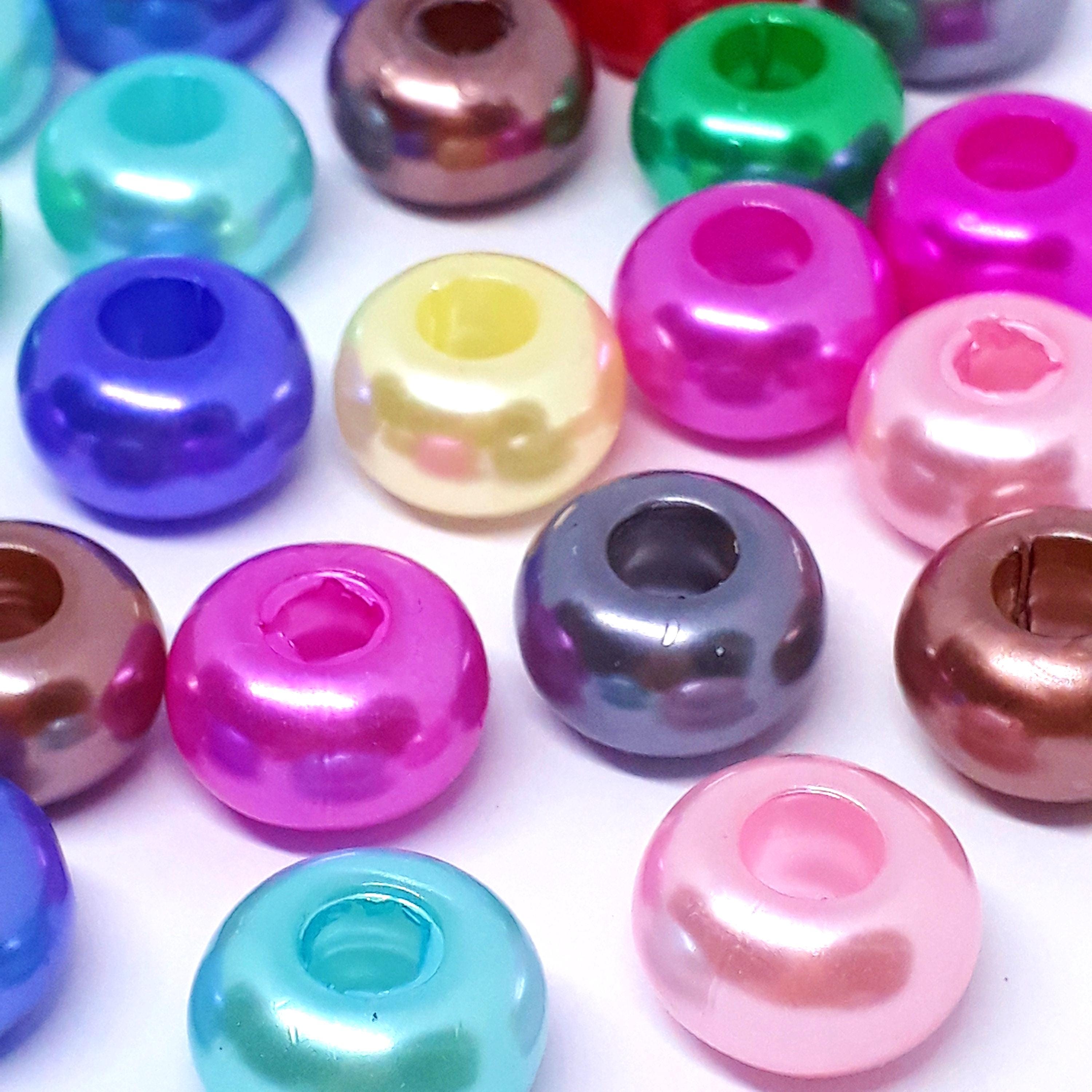 Acrylic Donut Pearl Mixed Colour 13mm - 20pcs
