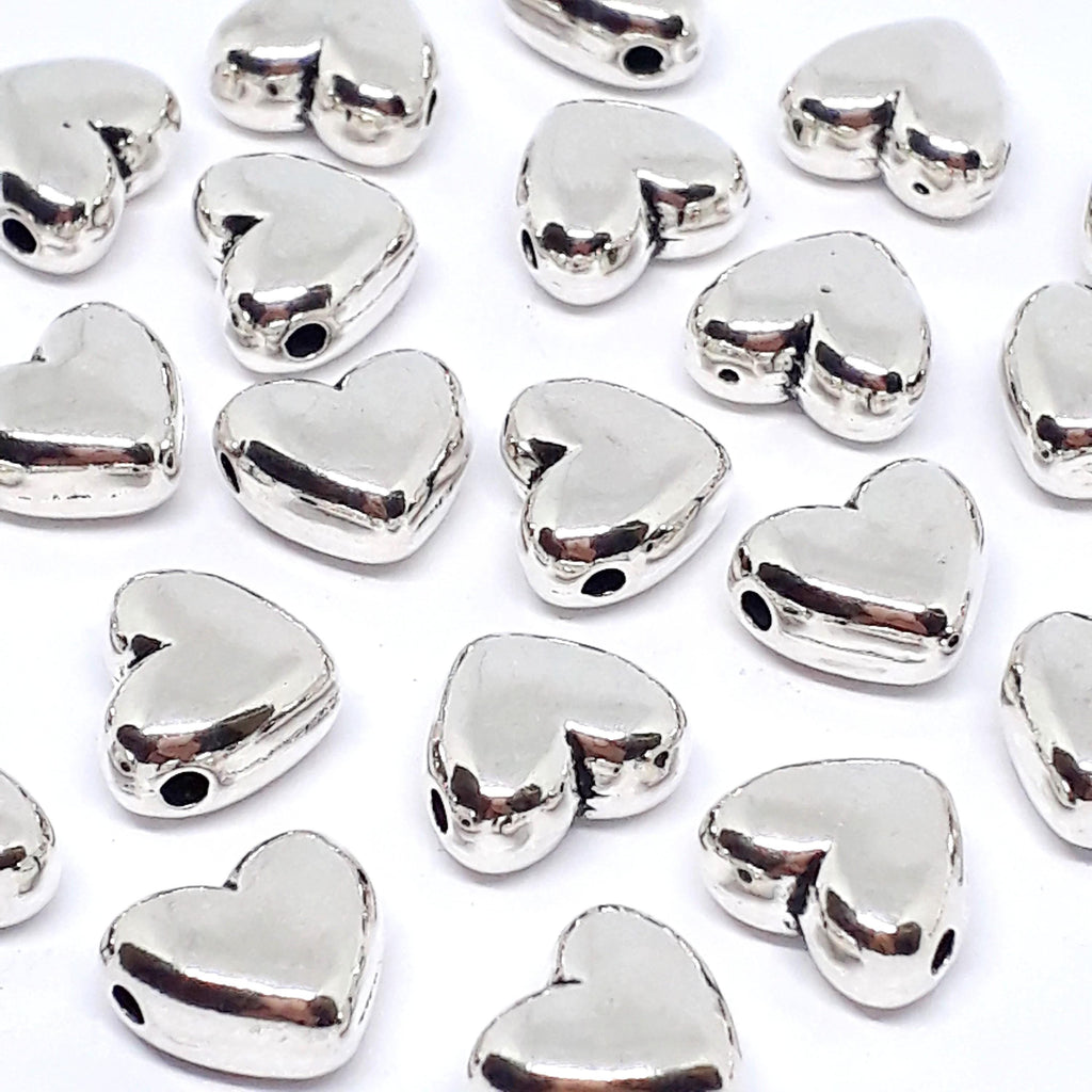 Heart Antique Silver 10x9mm - 10pcs