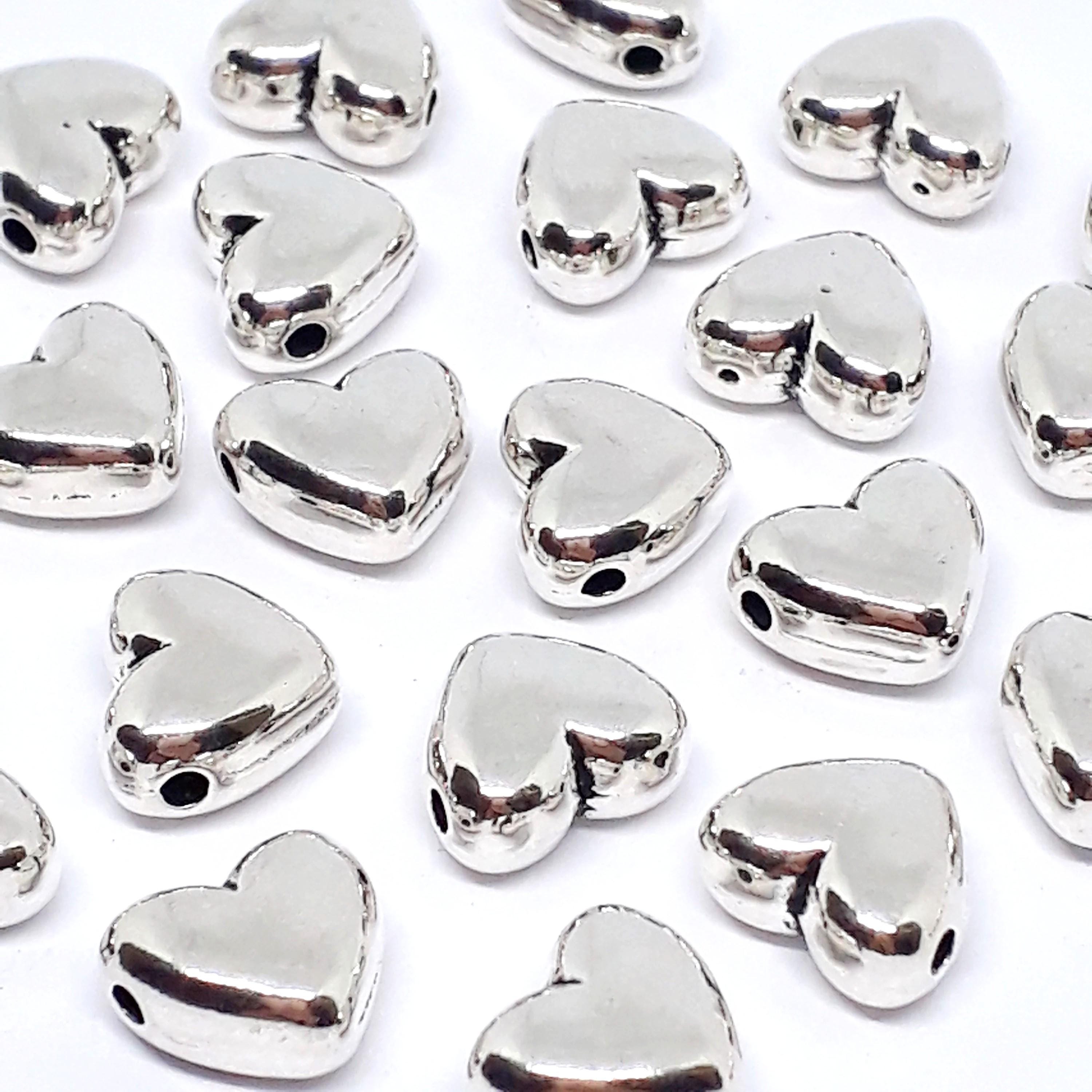 Heart Antique Silver 10x9mm - 10pcs
