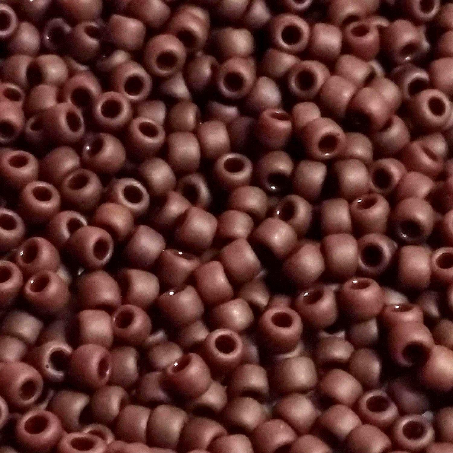 Opaque Frosted Oxblood TOHO Seed Glass 11/0 - 10g