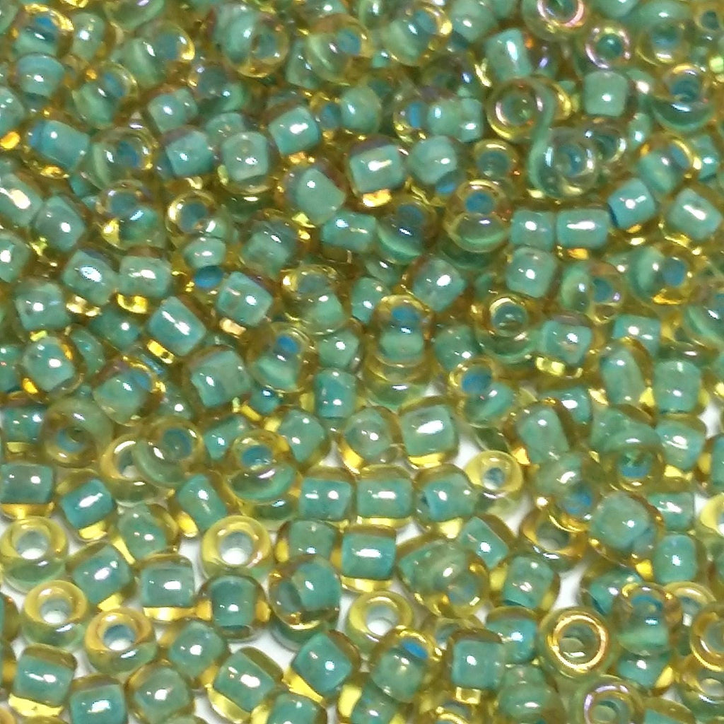 Light Topaz & Sea Foam-Lined TOHO Seed Glass 6/0 - 10g