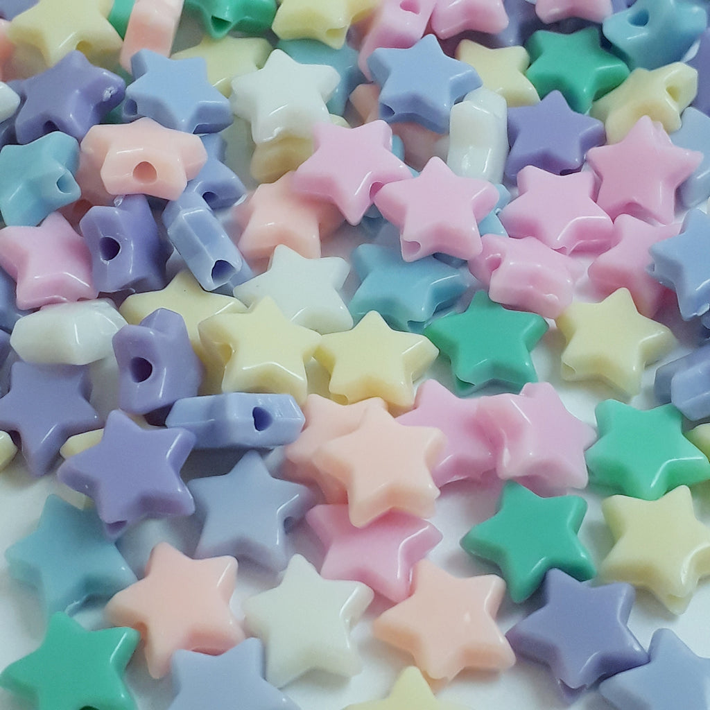 Acrylic Pastel Star 10mm - 100pcs