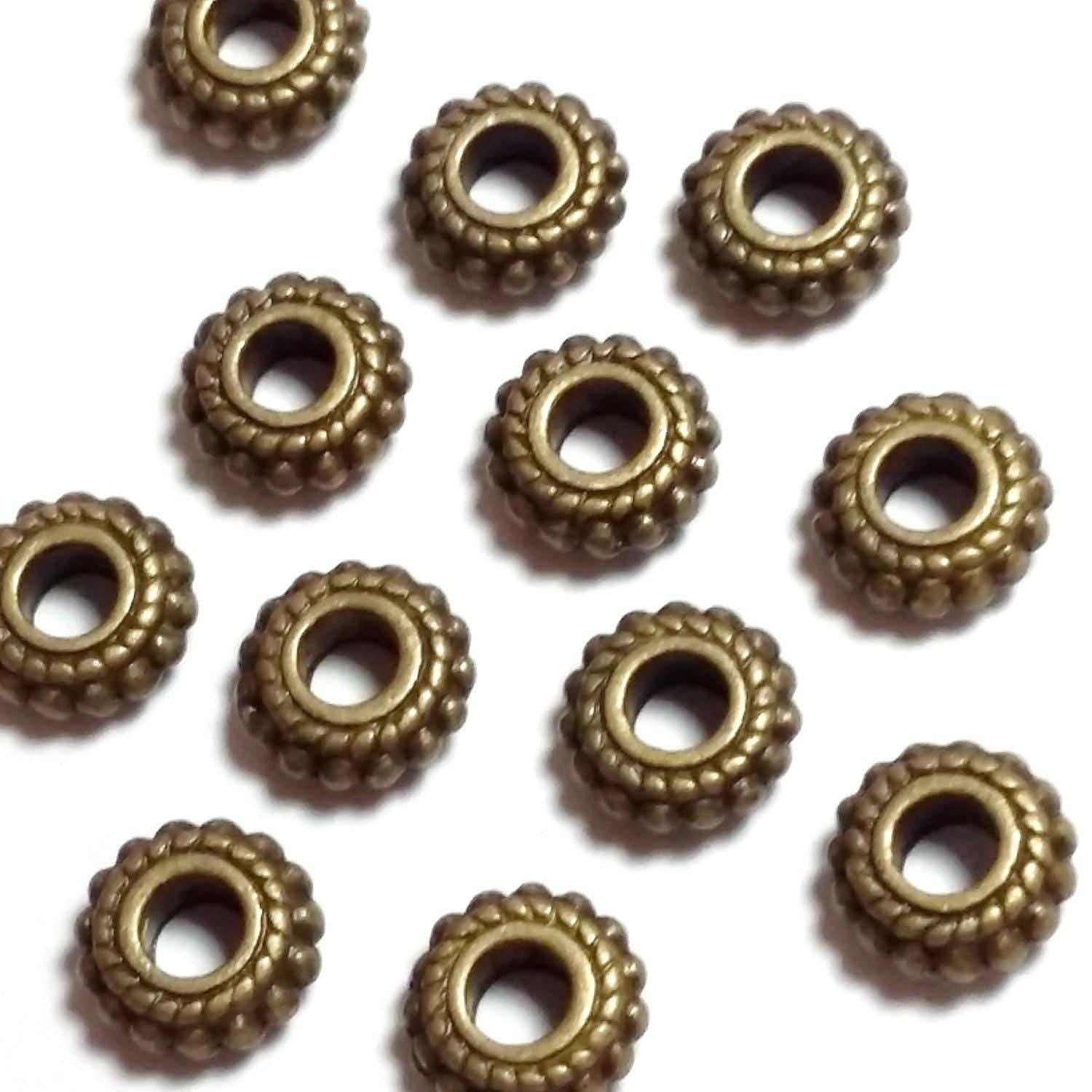 Antique Bronze Wheel Ring 7mm - 25pcs