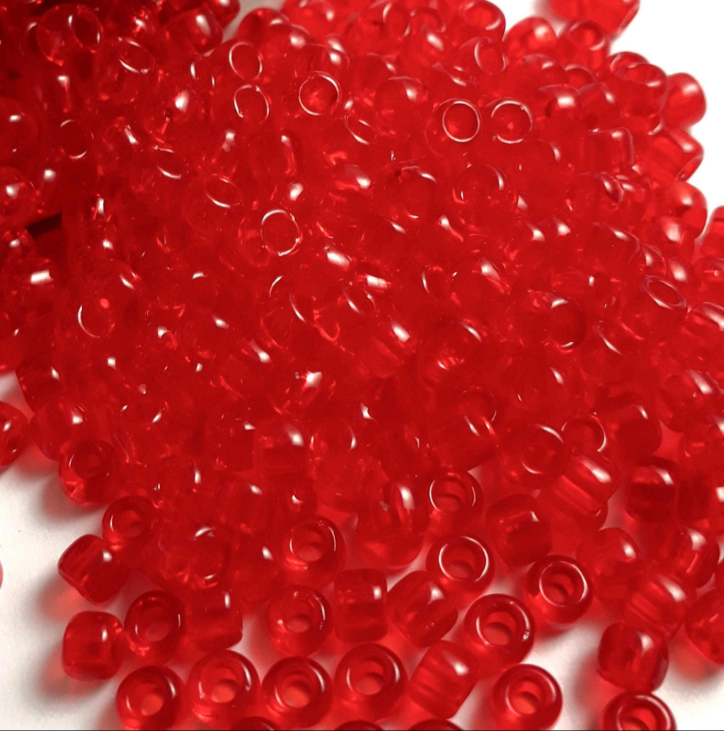 Transparent Siam Ruby Red TOHO Seed Glass 6/0 - 10g