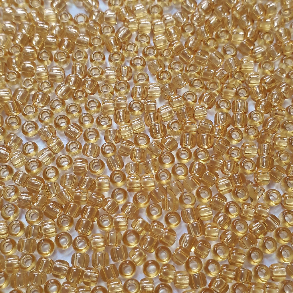 Transparent Lt Topaz TOHO Seed Glass 11/0 - 10g