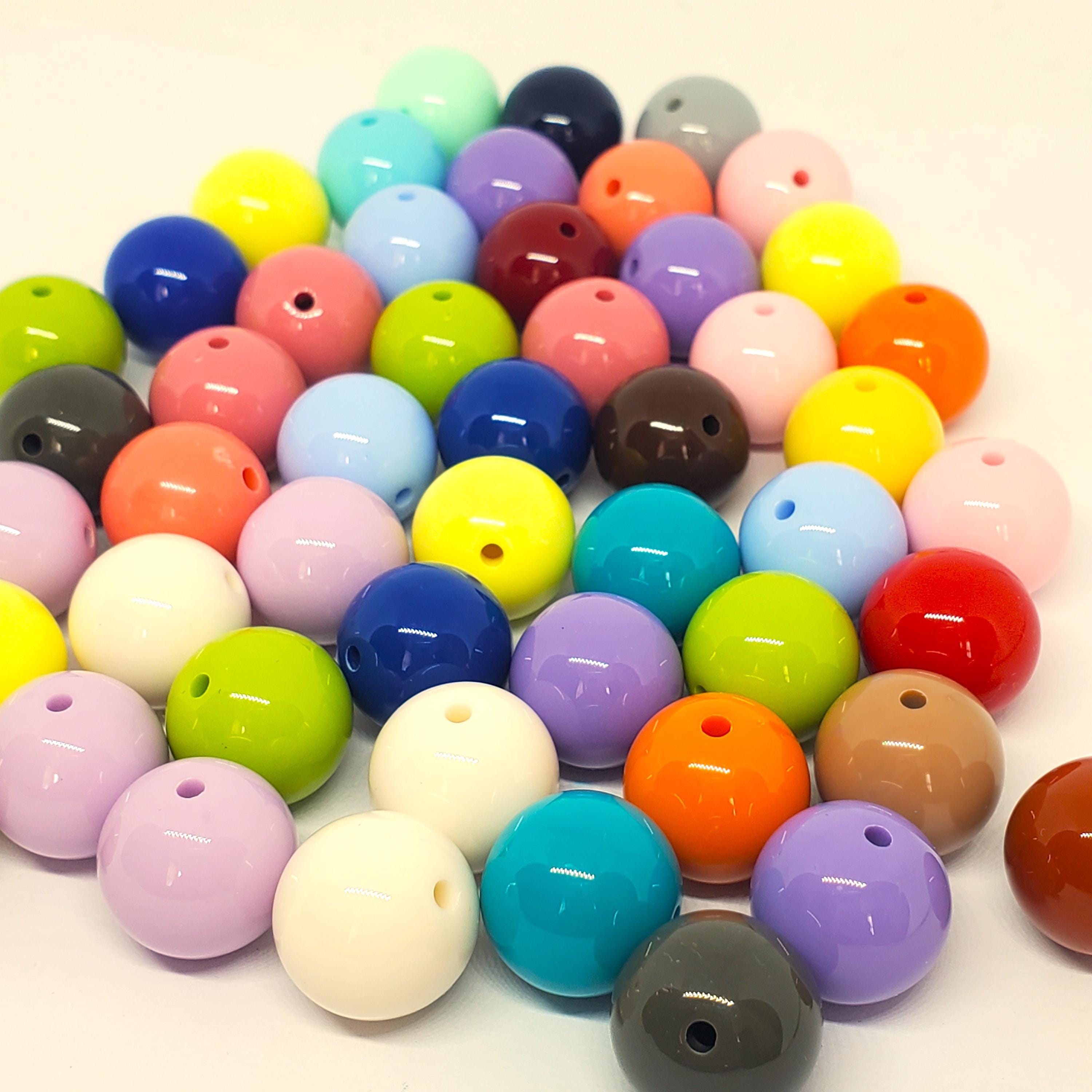 Acrylic Round Mixed Colour 14mm - 25pcs