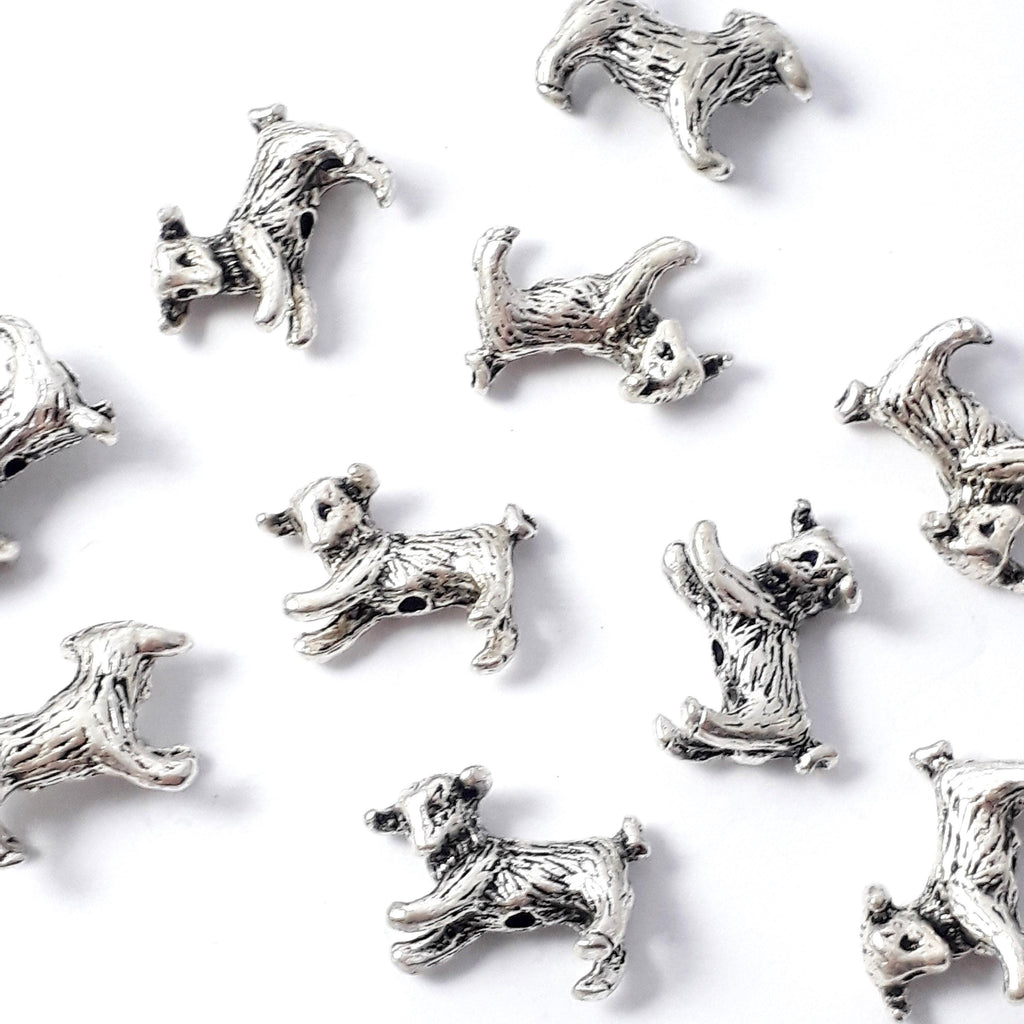 Lamb Antique Silver 15x10mm - 6pcs