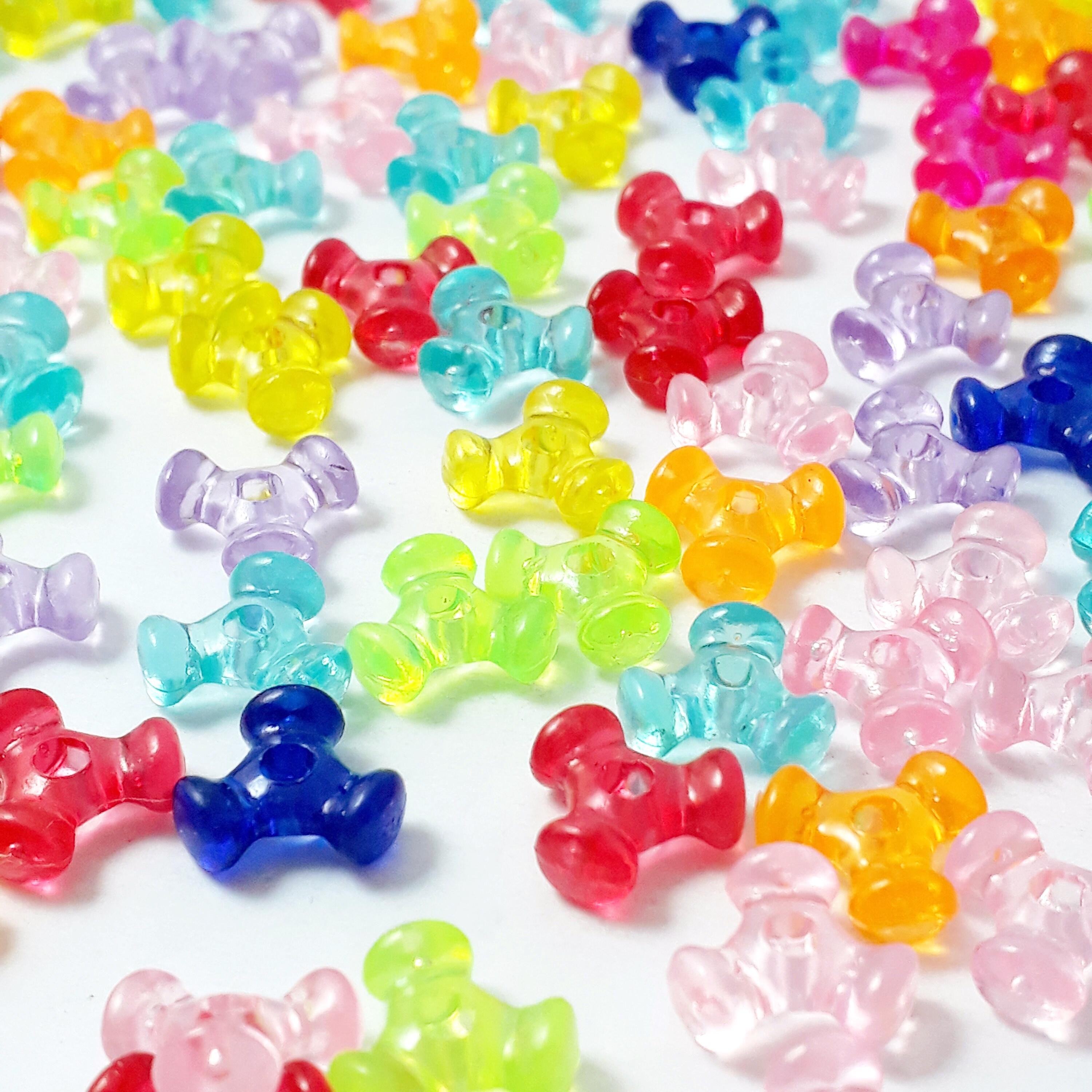 Acrylic Tri Mixed Colour 10x9mm - 200pcs