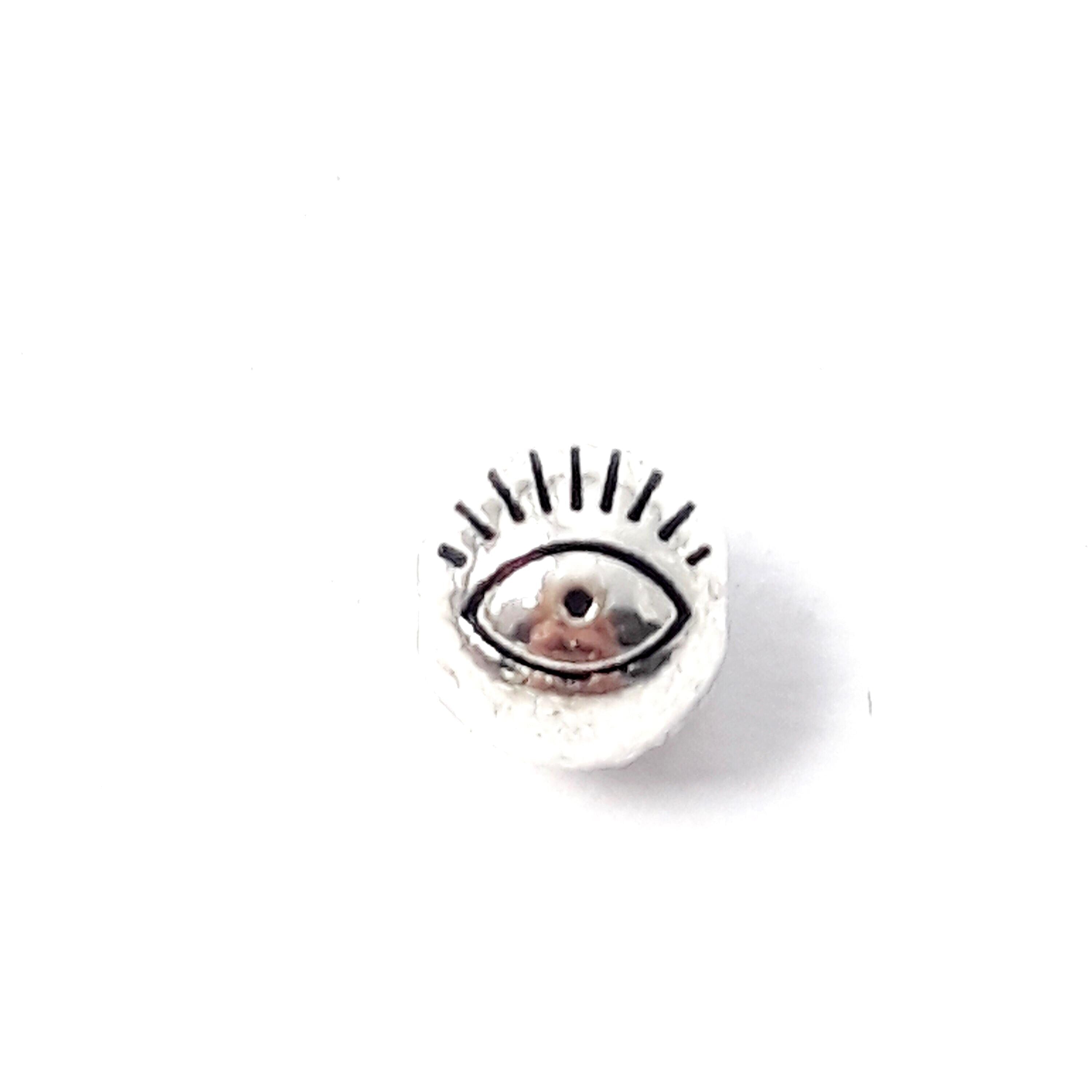Round Eye Antique Silver 6mm - 20pcs