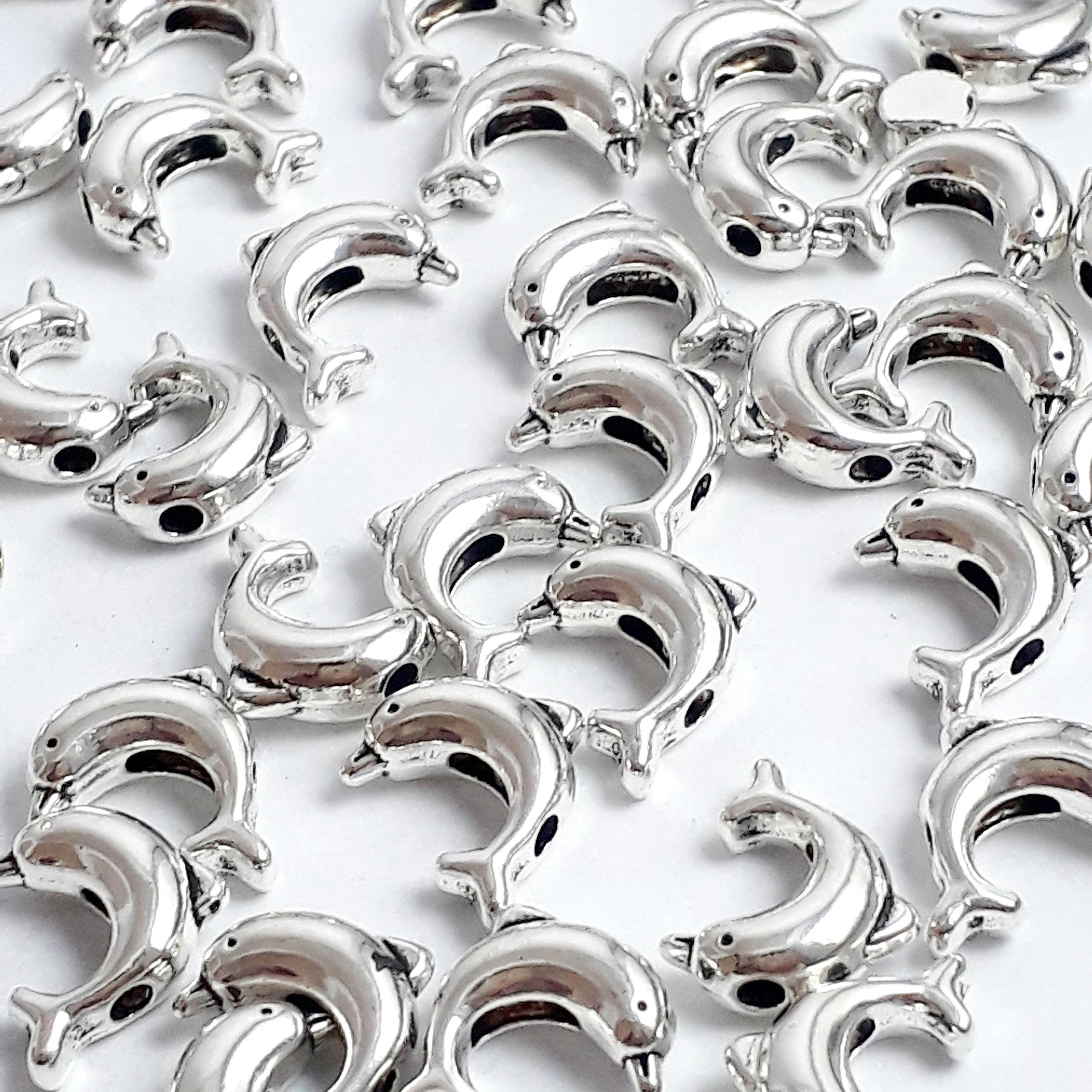 Dolphin Antique Silver 10x8mm - 10pcs
