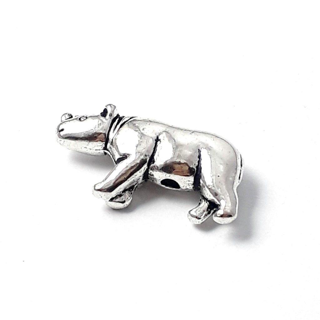 Rhino Antique Silver 19x10mm - 6pcs