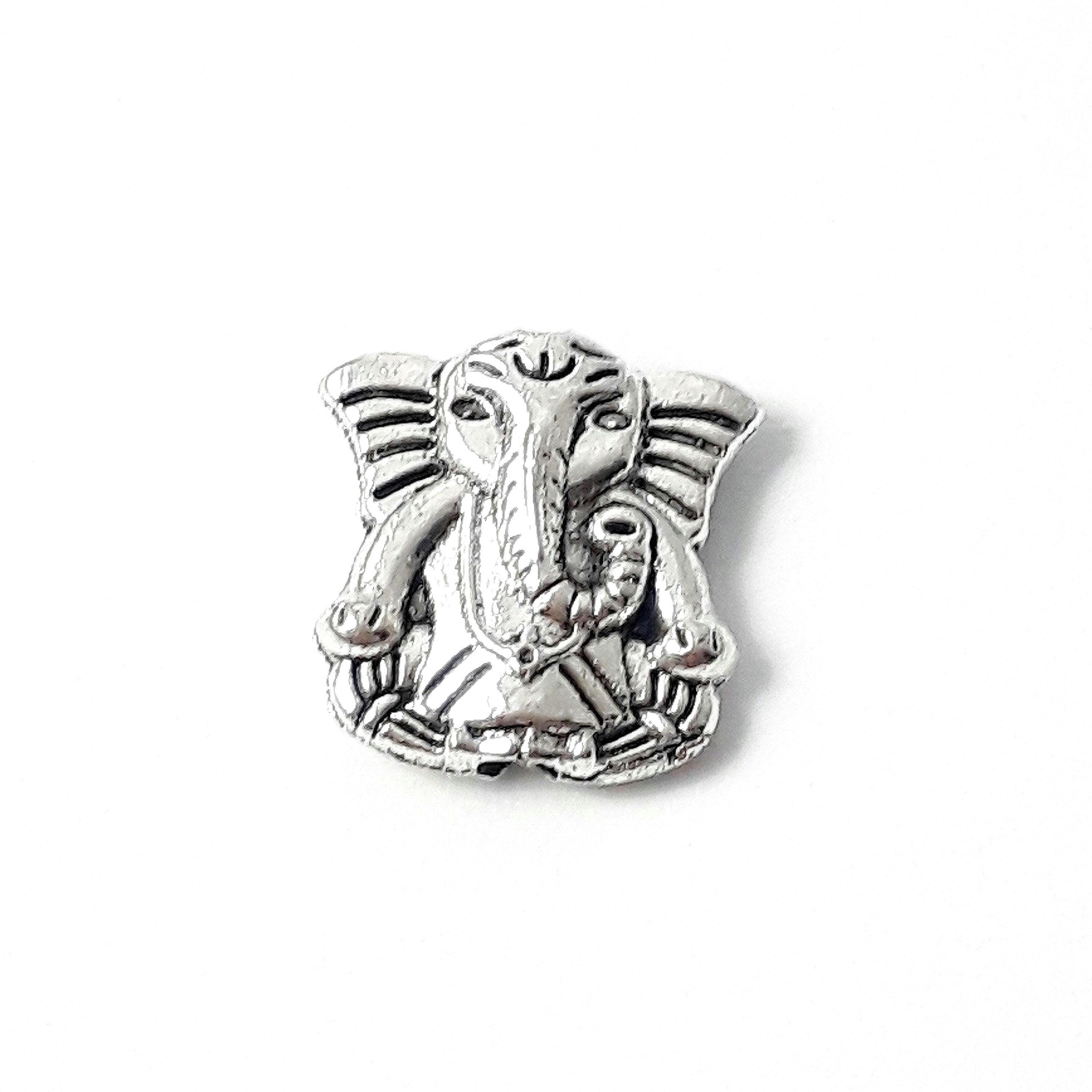Ganesh Elephant Antique Silver 10x10mm - 20pcs