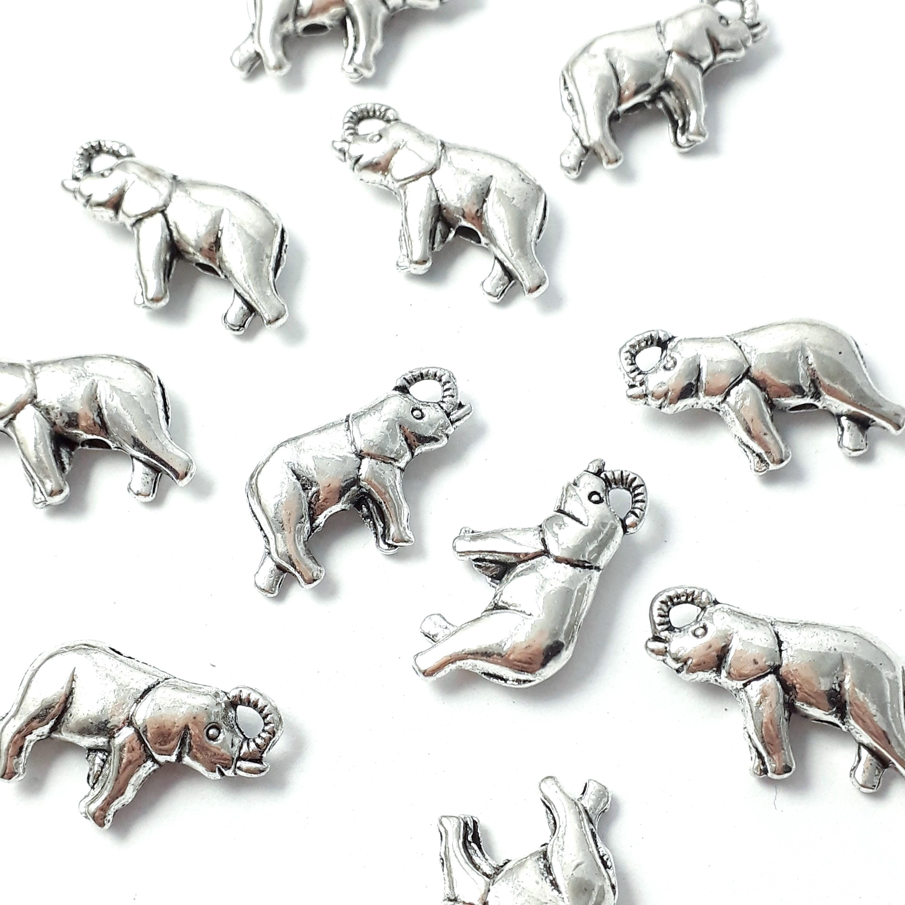 Elephant Antique Silver 18x11mm - 6pcs