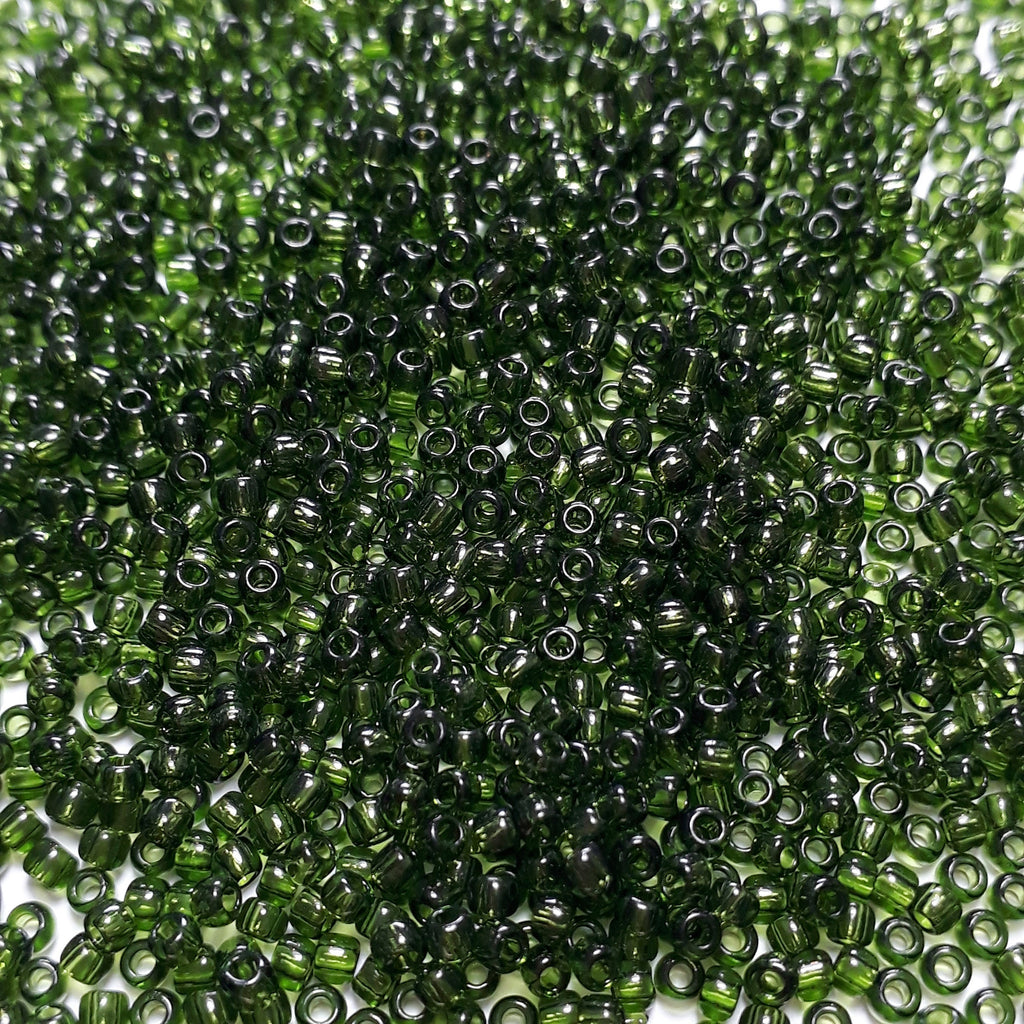 Transparent Olivine TOHO Seed Glass 11/0 - 10g