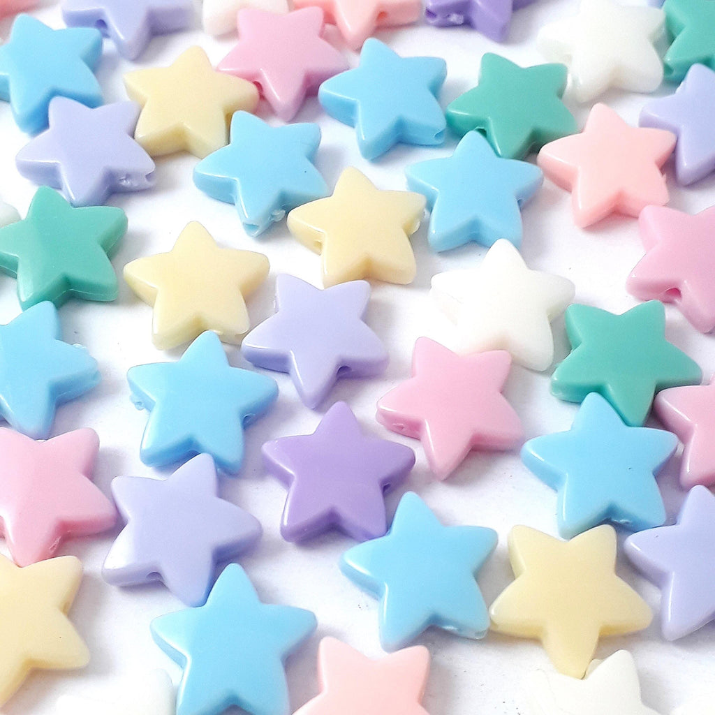 Pastel Star Acrylic 14mm - 50pcs