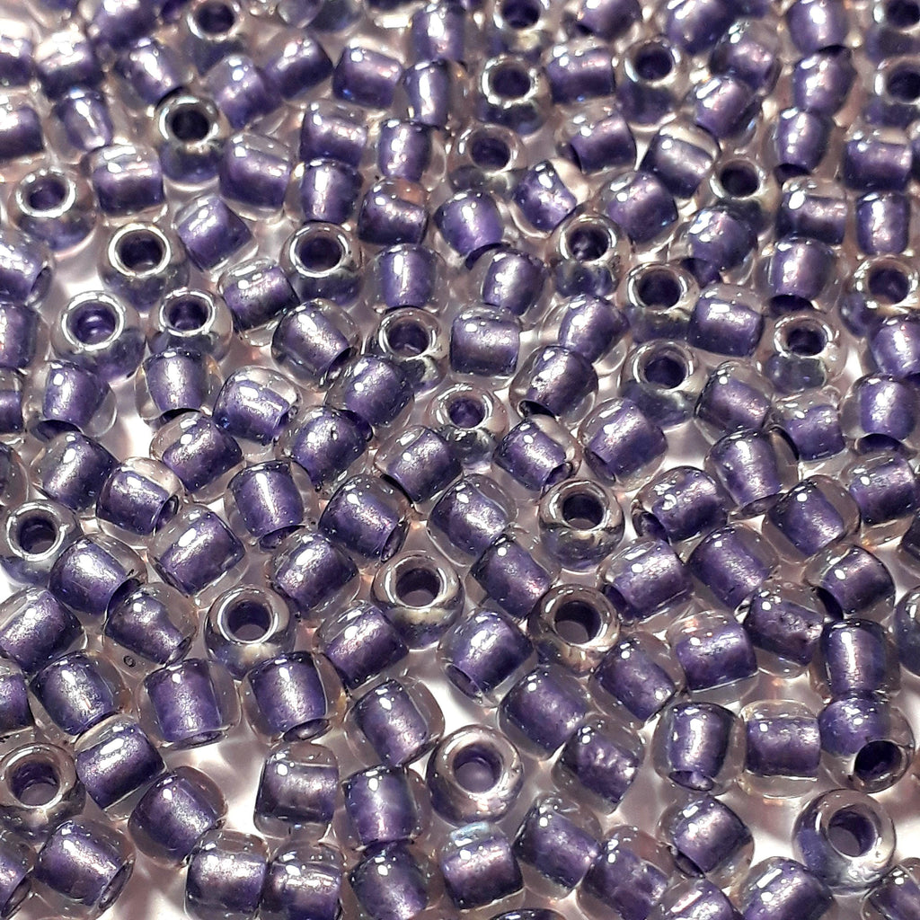 Rainbow Crystal / Metallic Purple-Lined TOHO Seed Glass 6/0 - 10g