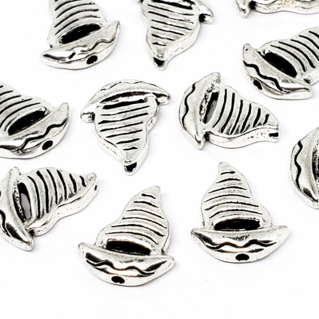 Sailing Boat Antique Silver 15x13mm - 5pcs