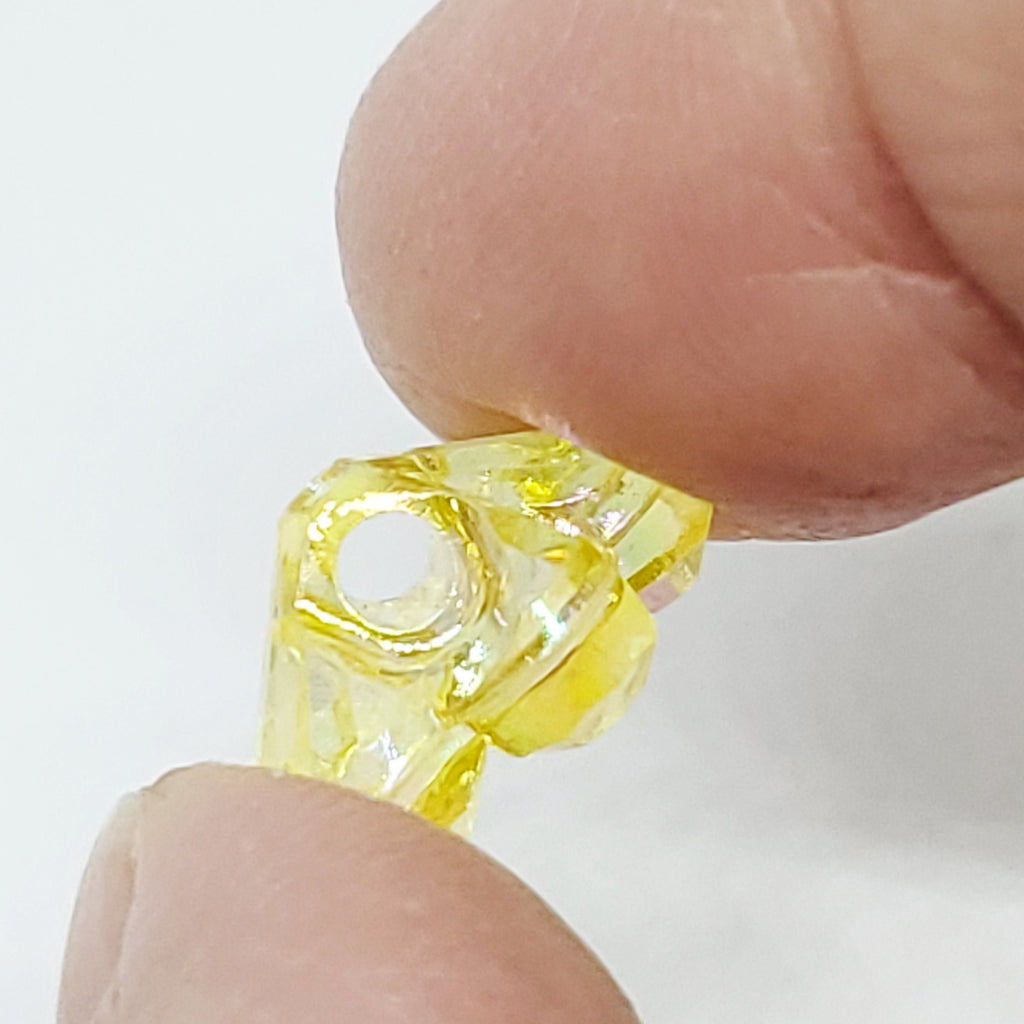 Yellow AB Bell Flower Acrylic 12mm - 50pcs