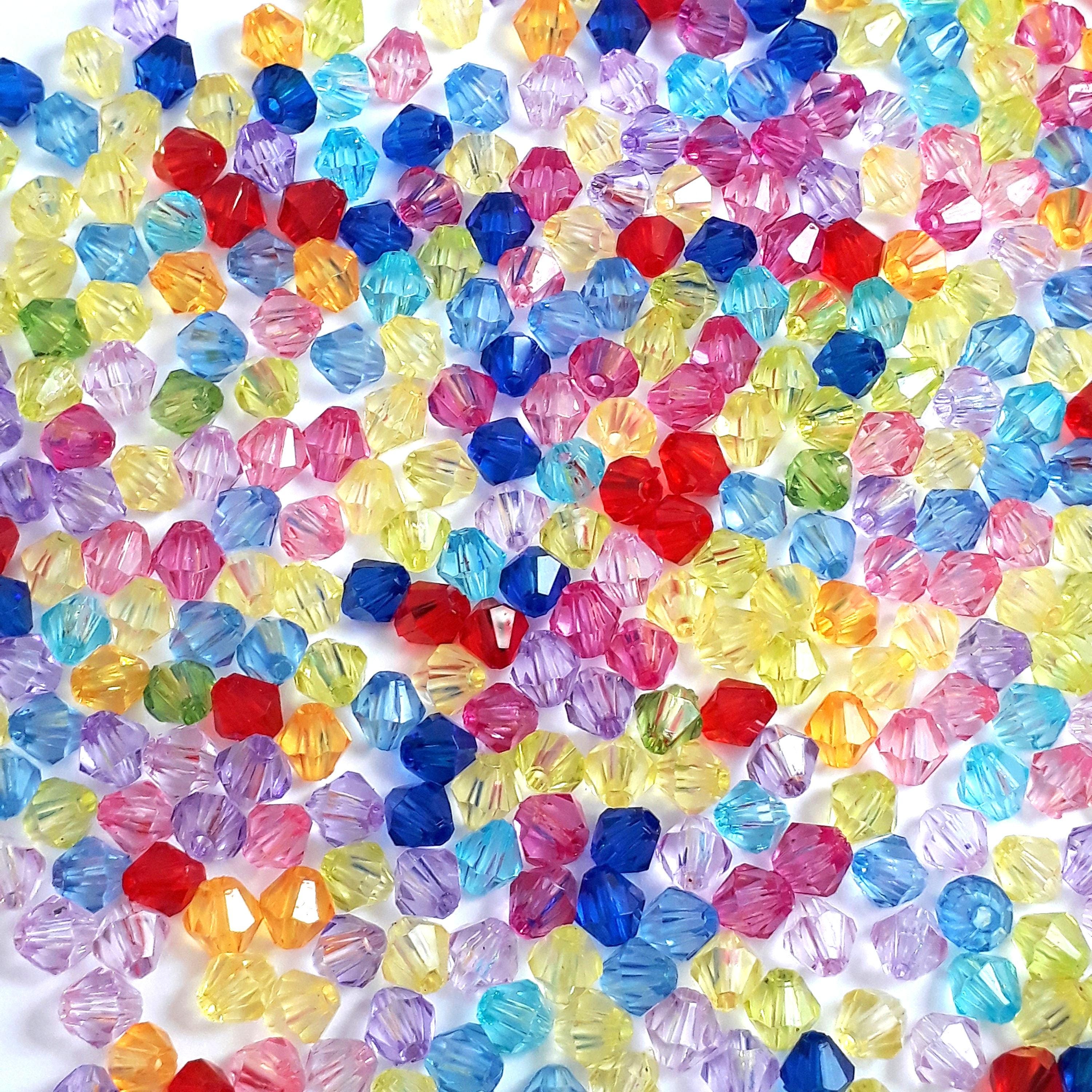 Mixed Colour Acrylic Faceted Bicone 5mm - 200pcs
